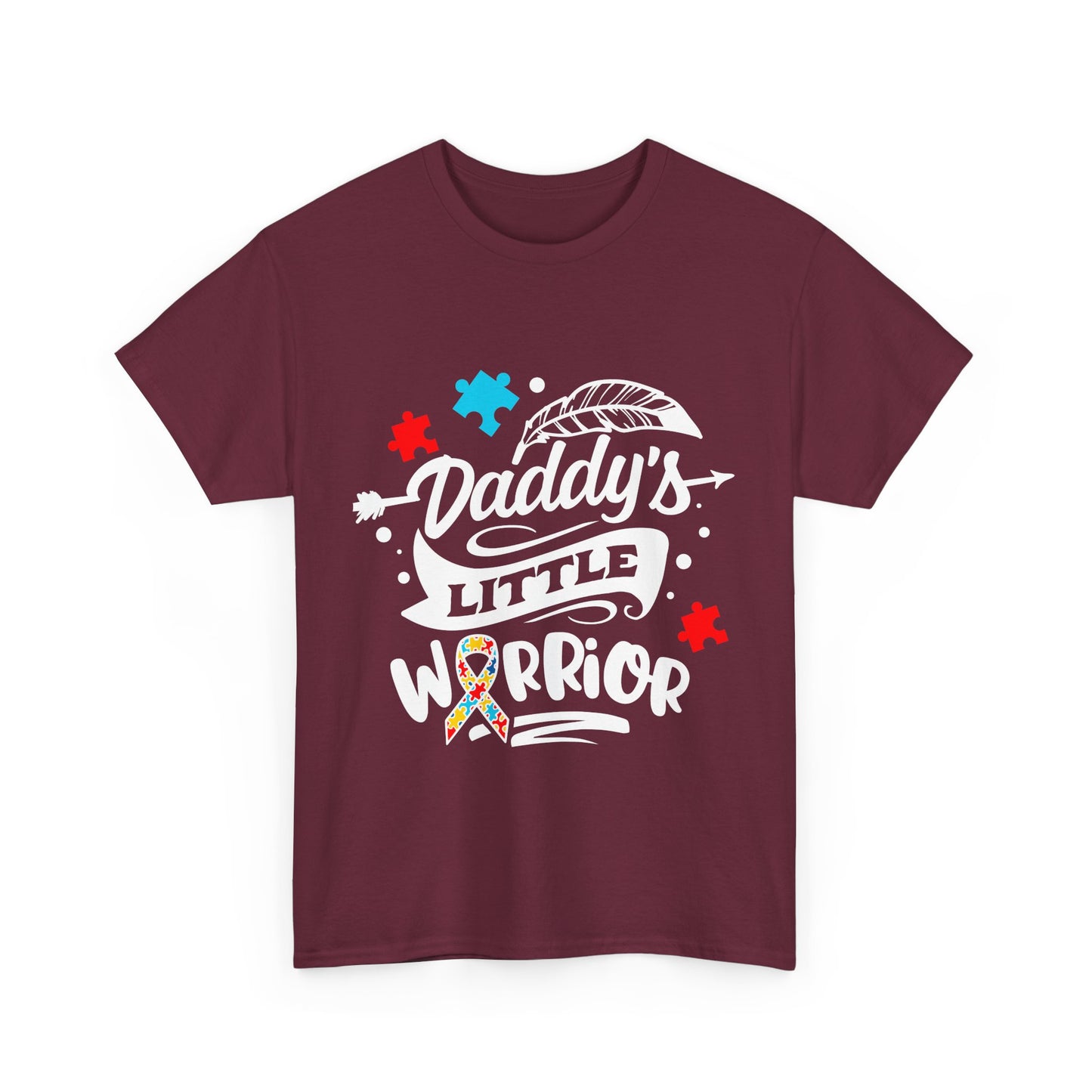 Daddy's Little Warrior Autism Dad T-shirt for Dad for Father's Day