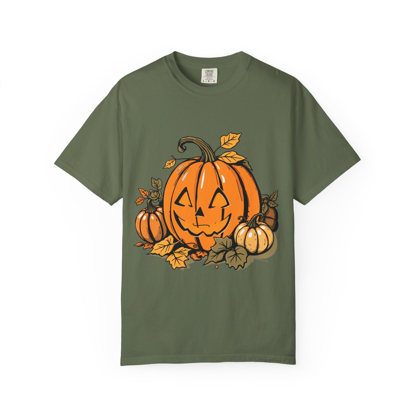 Comfort Colors Pumpkin Shirt | Womens Halloween Fall Graphic Tee
