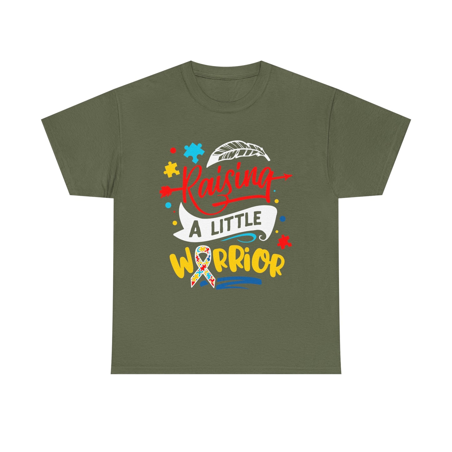 Raising A Little Warrior Autism Dad T-shirt for Dad for Father's Day