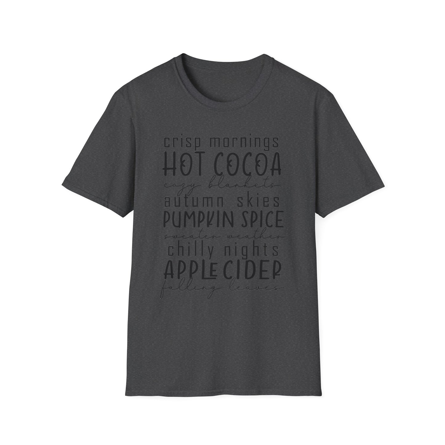 Cozy Fall T-Shirt | Autumn Vibes Shirt, Pumpkin Spice Tee, Hot Cocoa Top, Seasonal Casual Wear, Thanksgiving Gift
