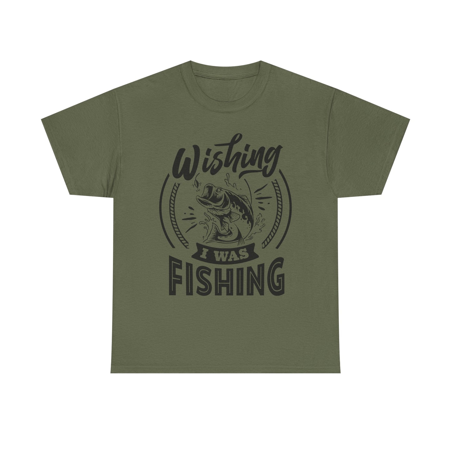 Wishing I Was Fishing T-Shirt for Dad