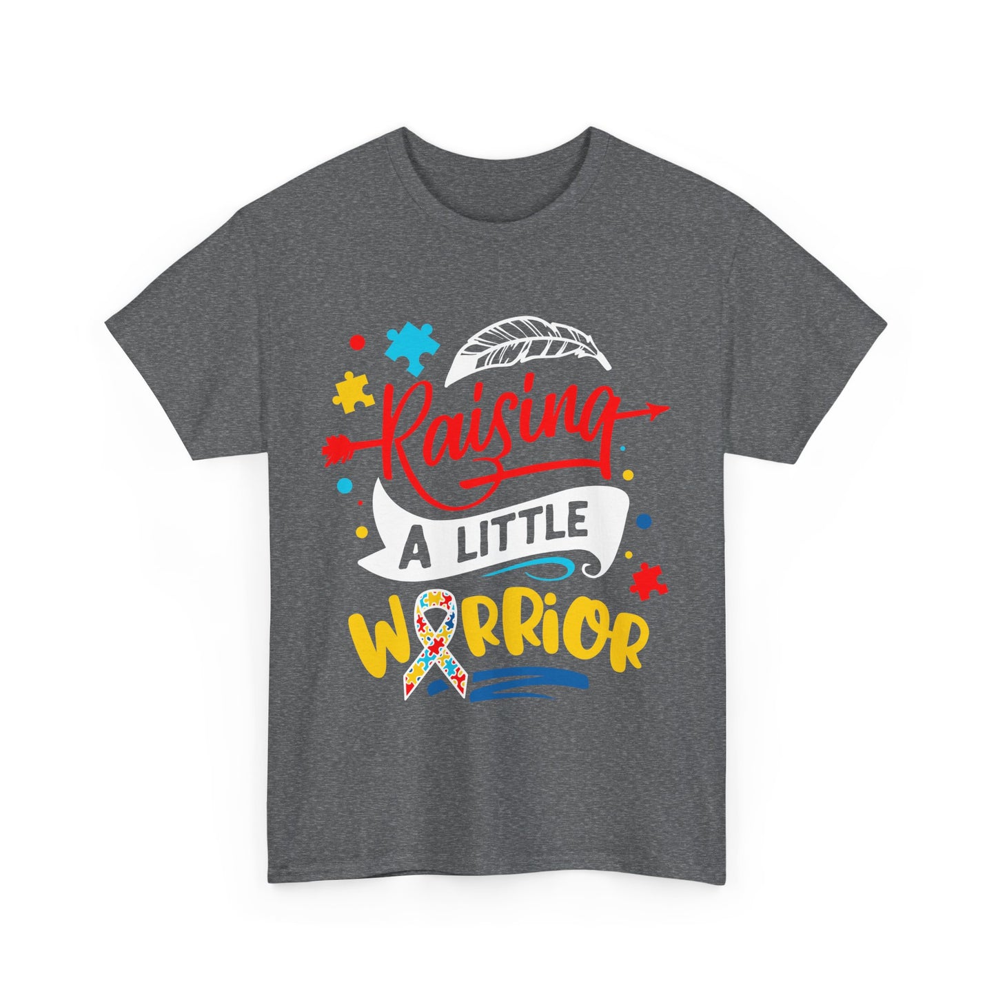 Raising A Little Warrior Autism Dad T-shirt for Dad for Father's Day