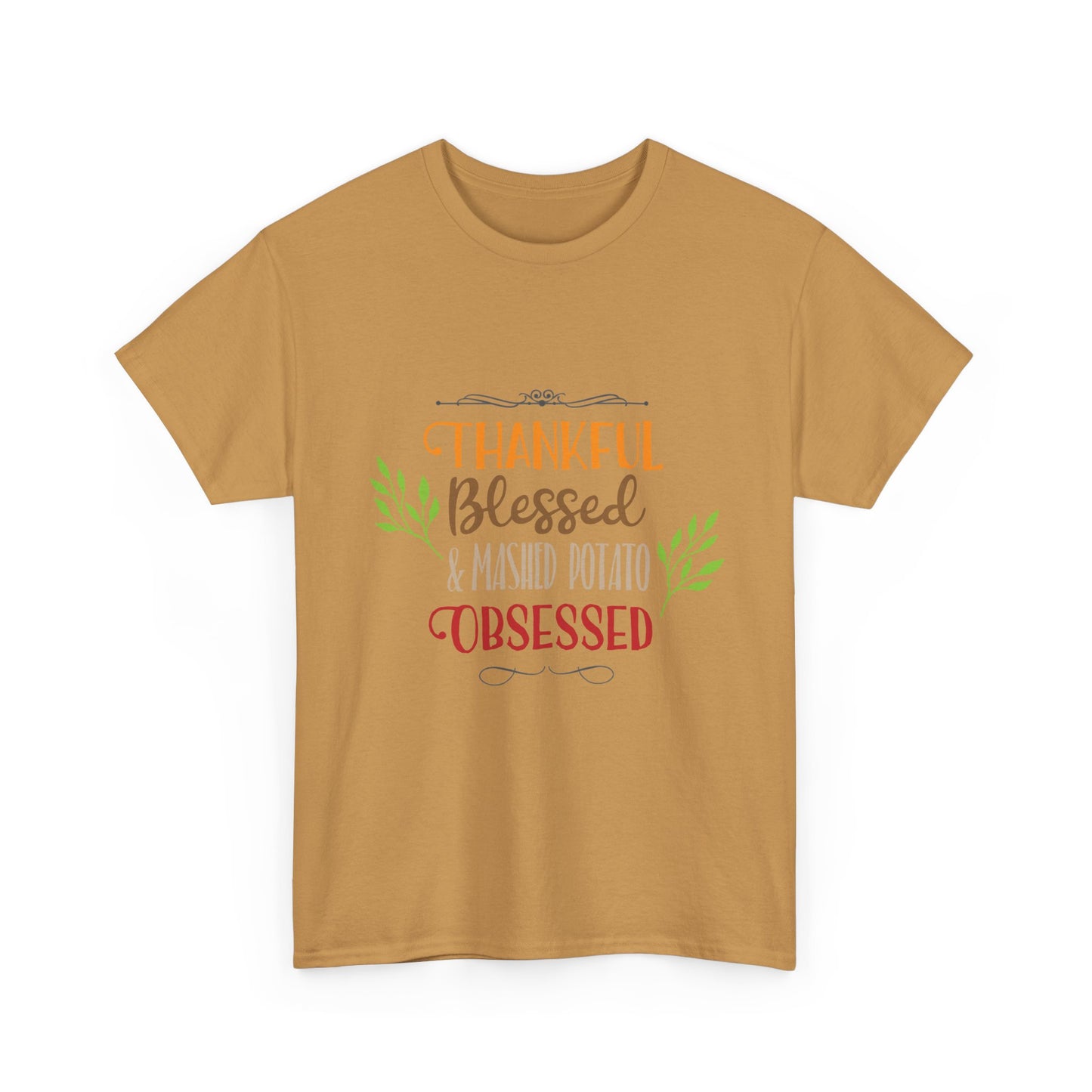 Mashed Potato Obsessed Funny Family Thanksgiving Tee