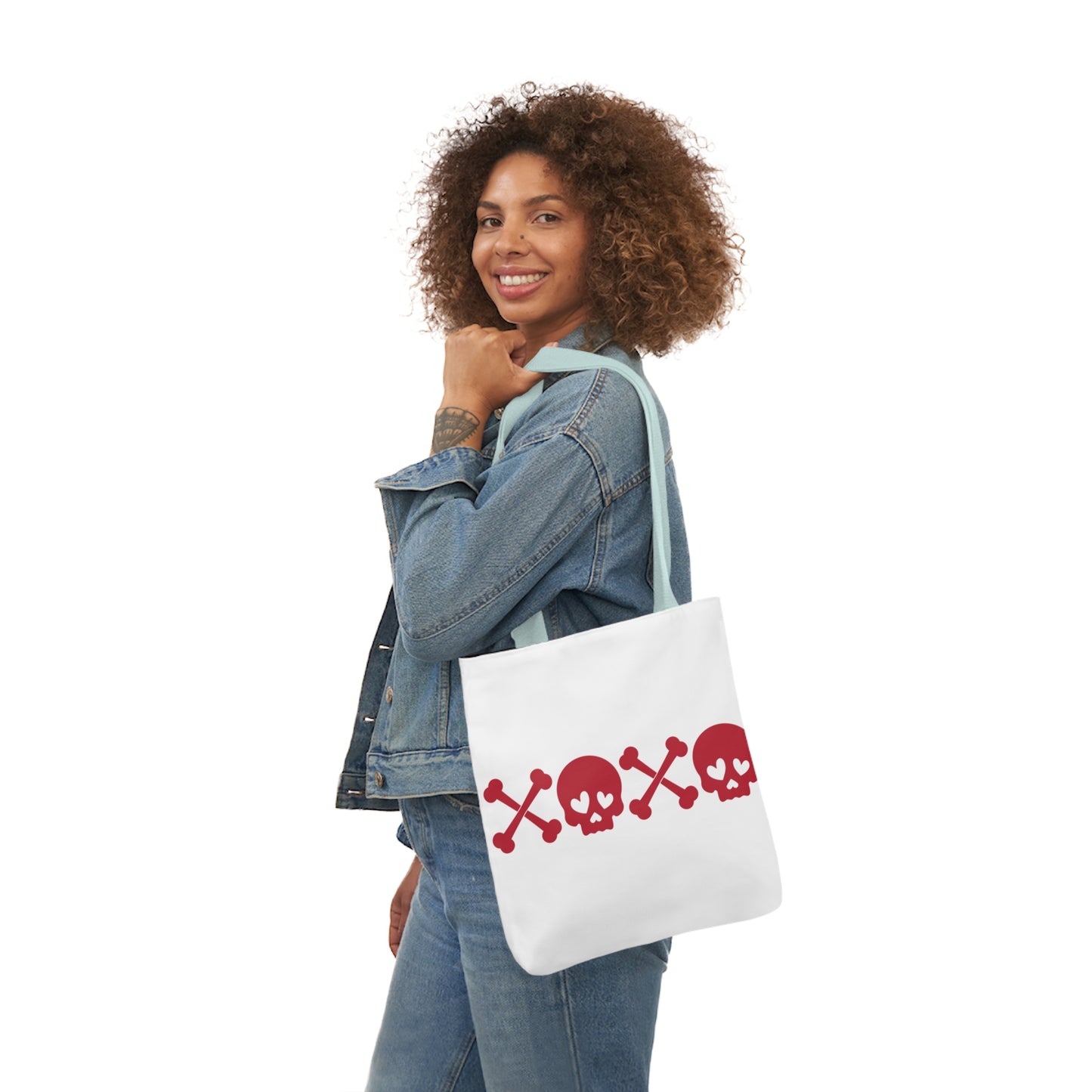 Skull Polyester Canvas Tote Bag Bag