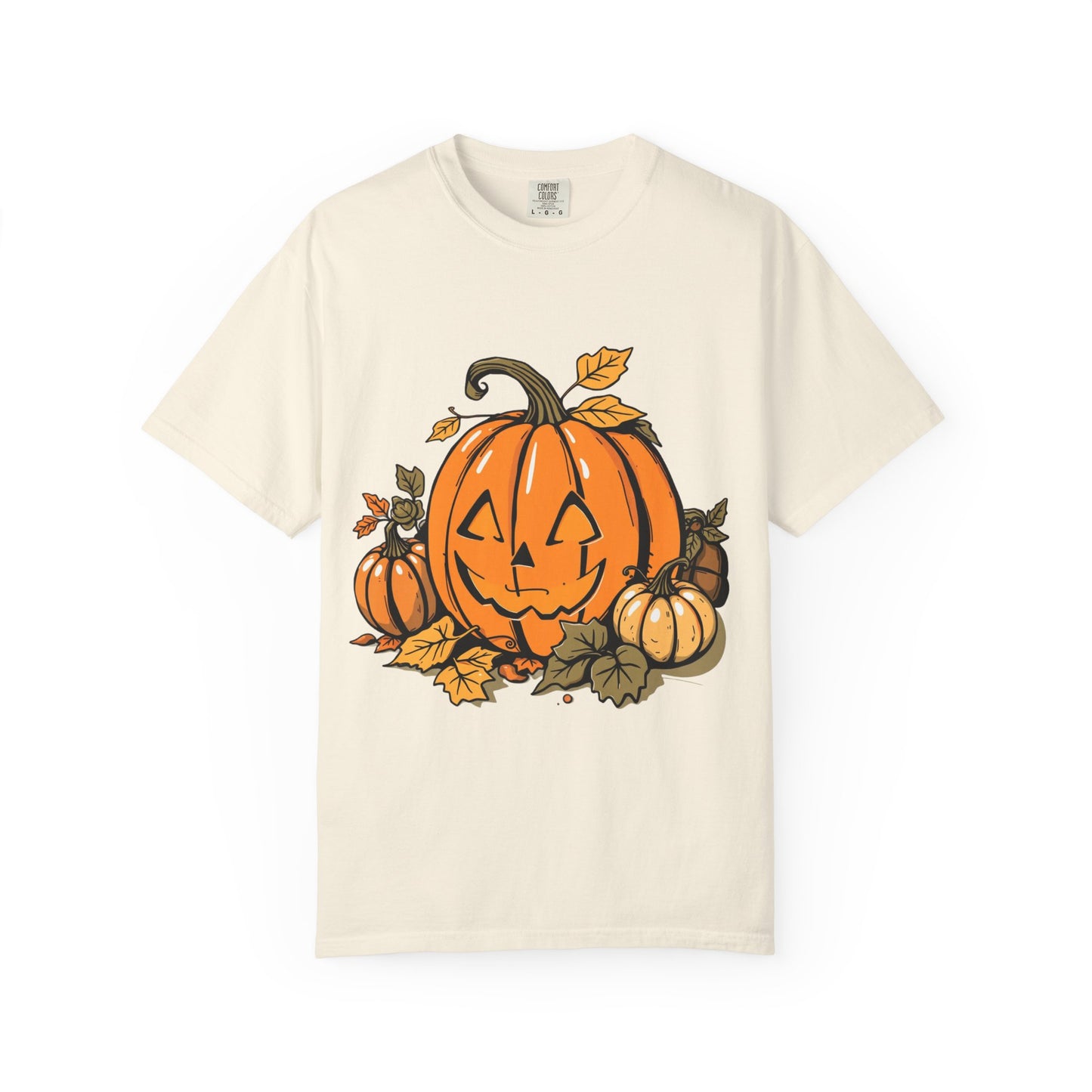 Comfort Colors Pumpkin Shirt | Womens Halloween Fall Graphic Tee