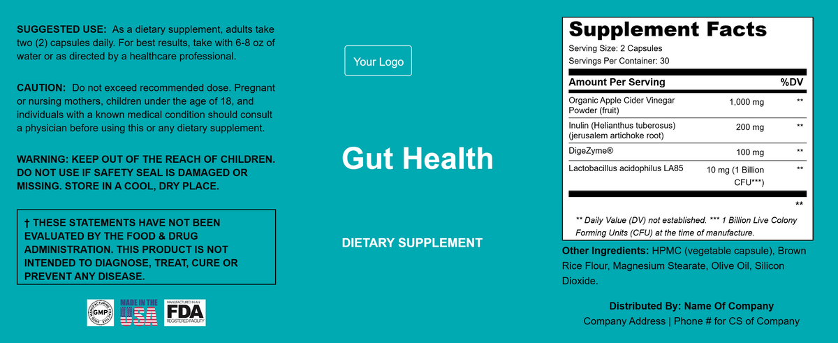 Gut Health - 60 capsule count