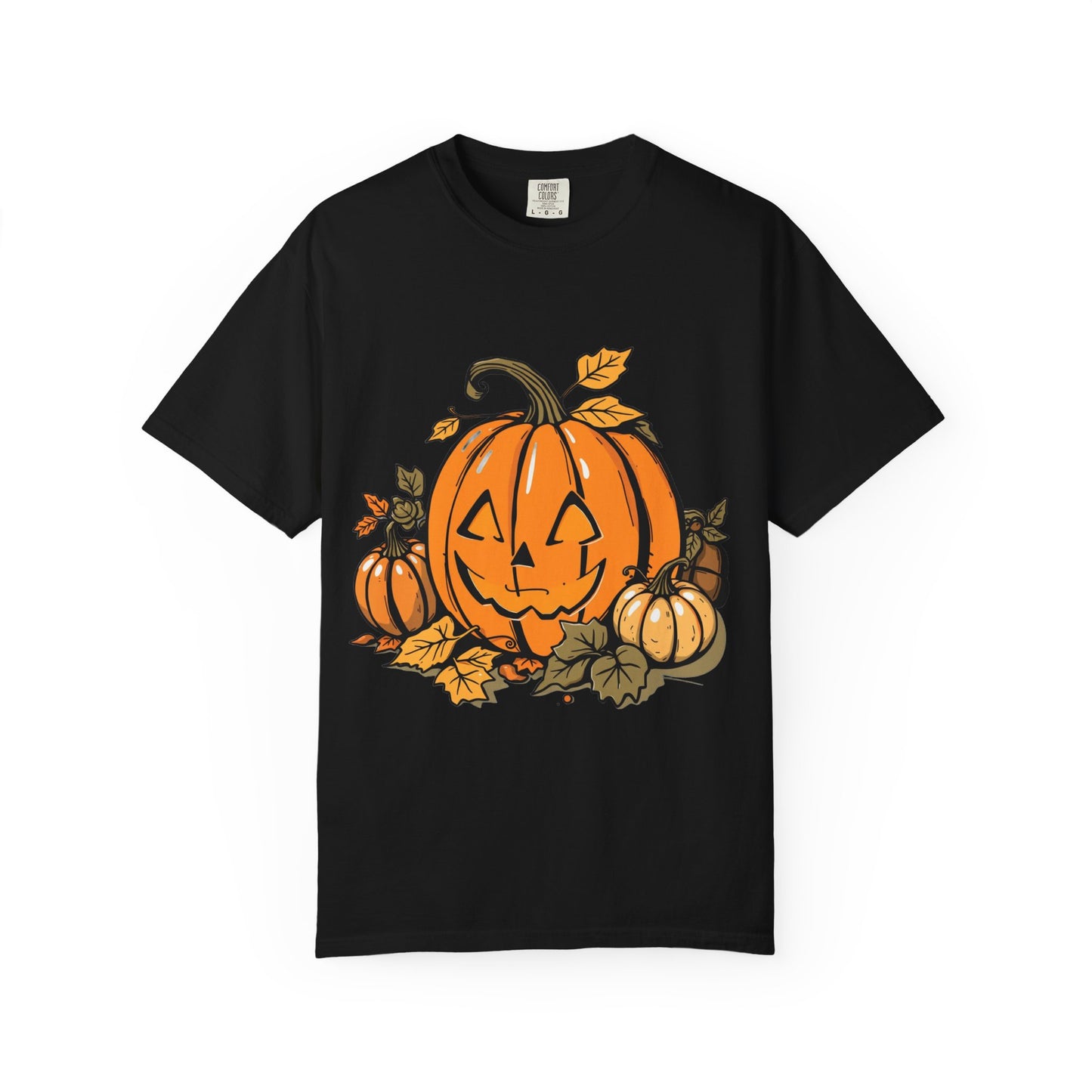 Comfort Colors Pumpkin Shirt | Womens Halloween Fall Graphic Tee