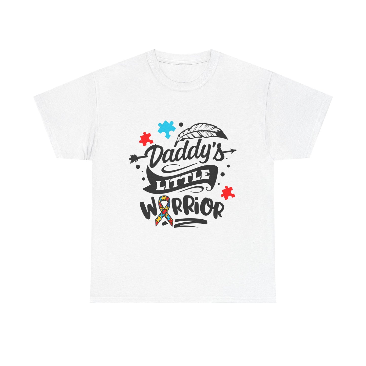 Daddy's Little Warrior Autism Dad T-shirt for Dad for Father's Day