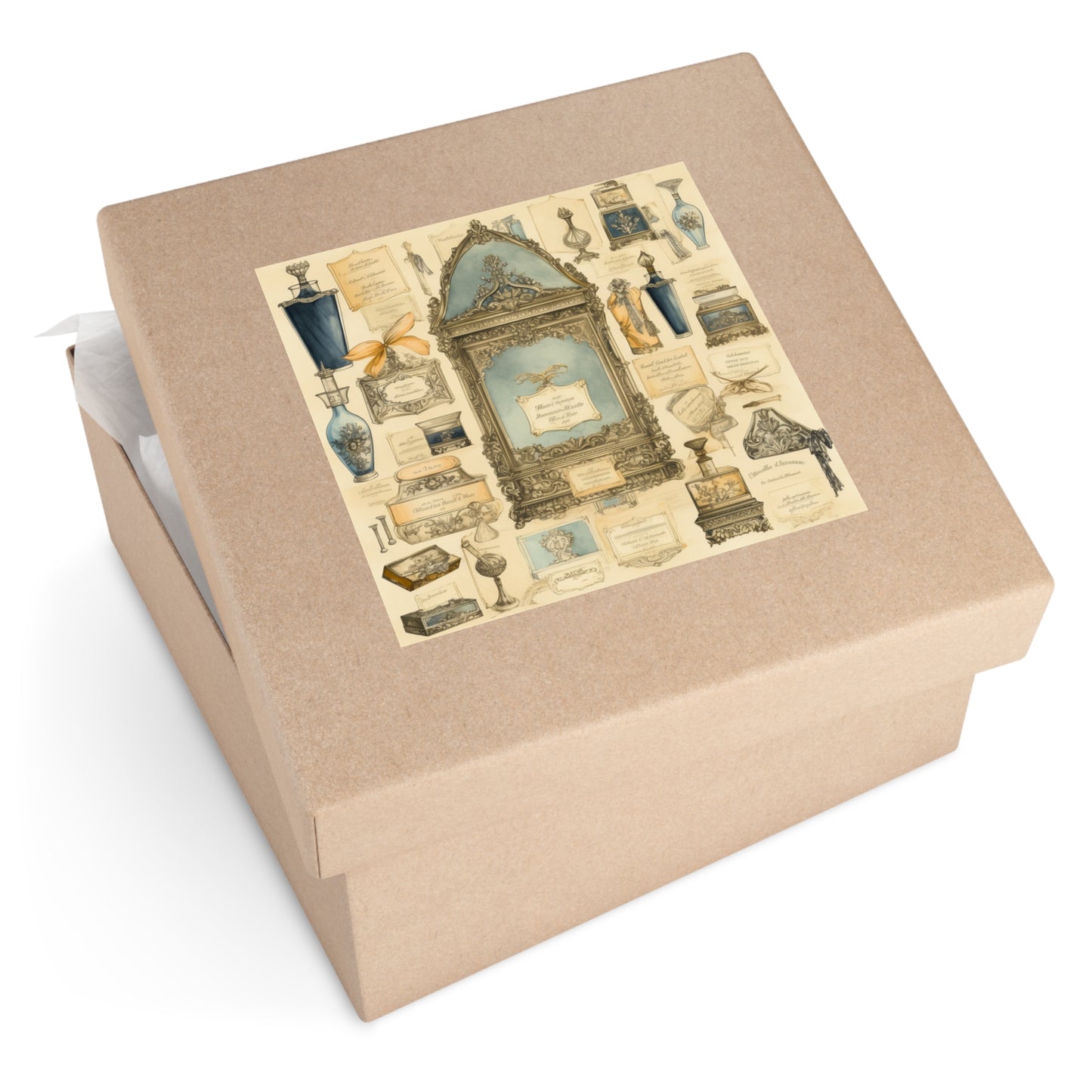 Antique Apothecary Label Square Decal #4