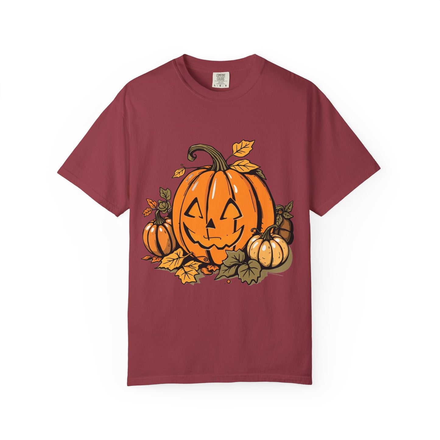 Comfort Colors Pumpkin Shirt | Womens Halloween Fall Graphic Tee