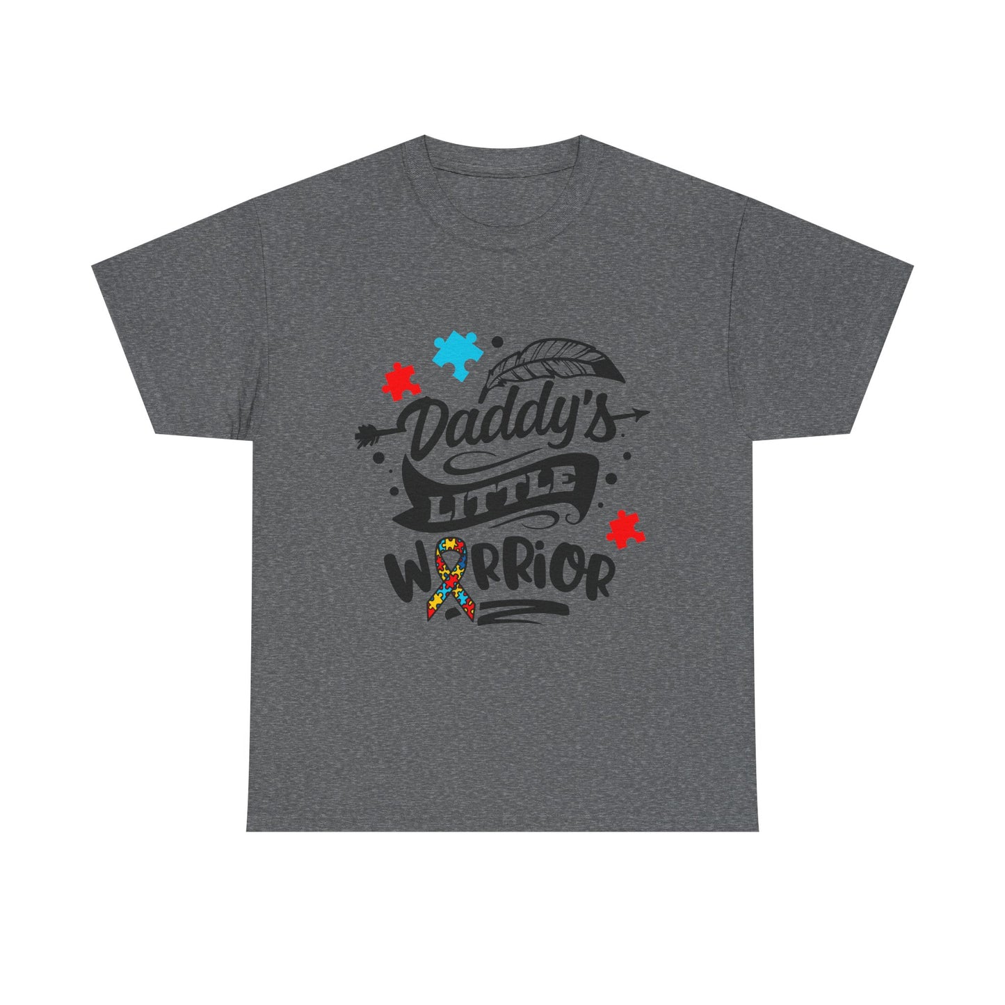 Daddy's Little Warrior Autism Dad T-shirt for Dad for Father's Day
