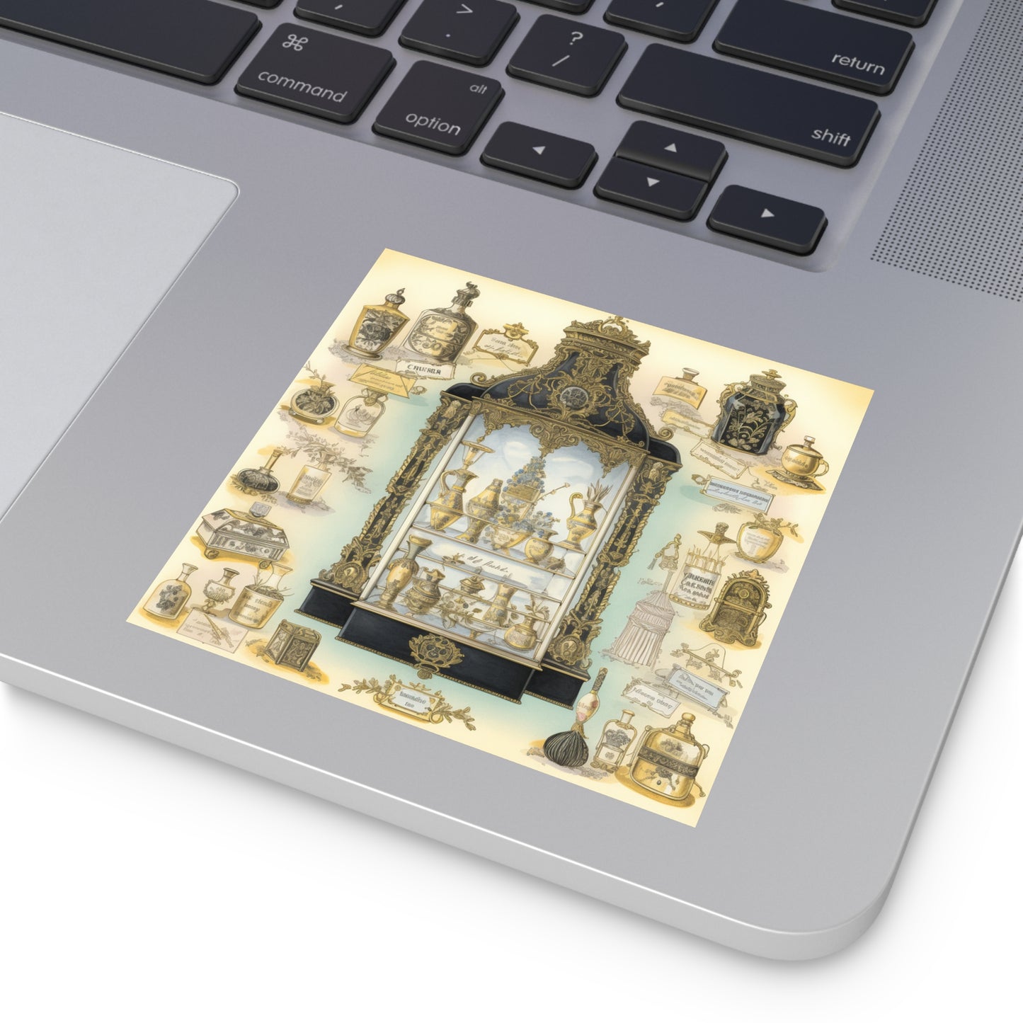 Antique Apothecary Label Square Decal #3