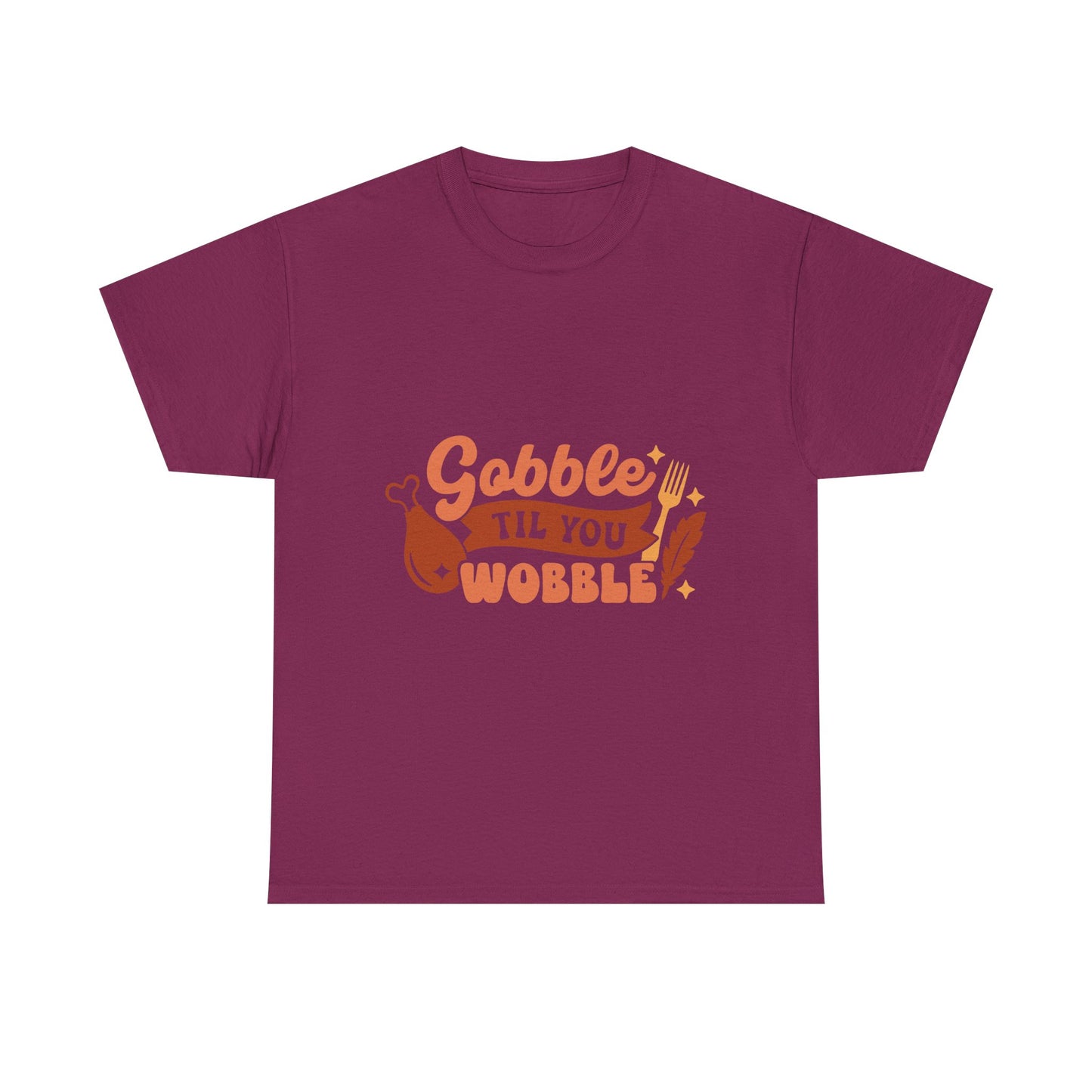 Funny Family Thanksgiving Tee, Gobble Till You Wobble, Thanksgiving Puns Shirt, Turkey Day Top