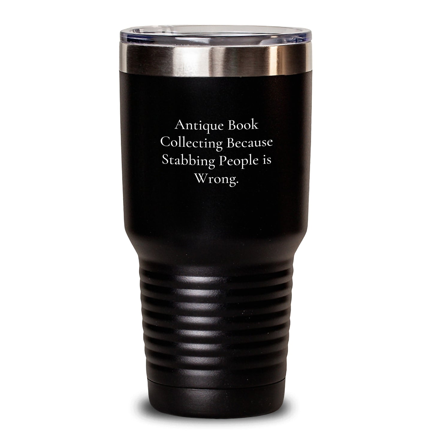 Antique Book Collecting Humor Gifts from Men to Friends, Funny Stainless Steel Tumbler for Hot and Cold Drinks, Birthday Unique - Main