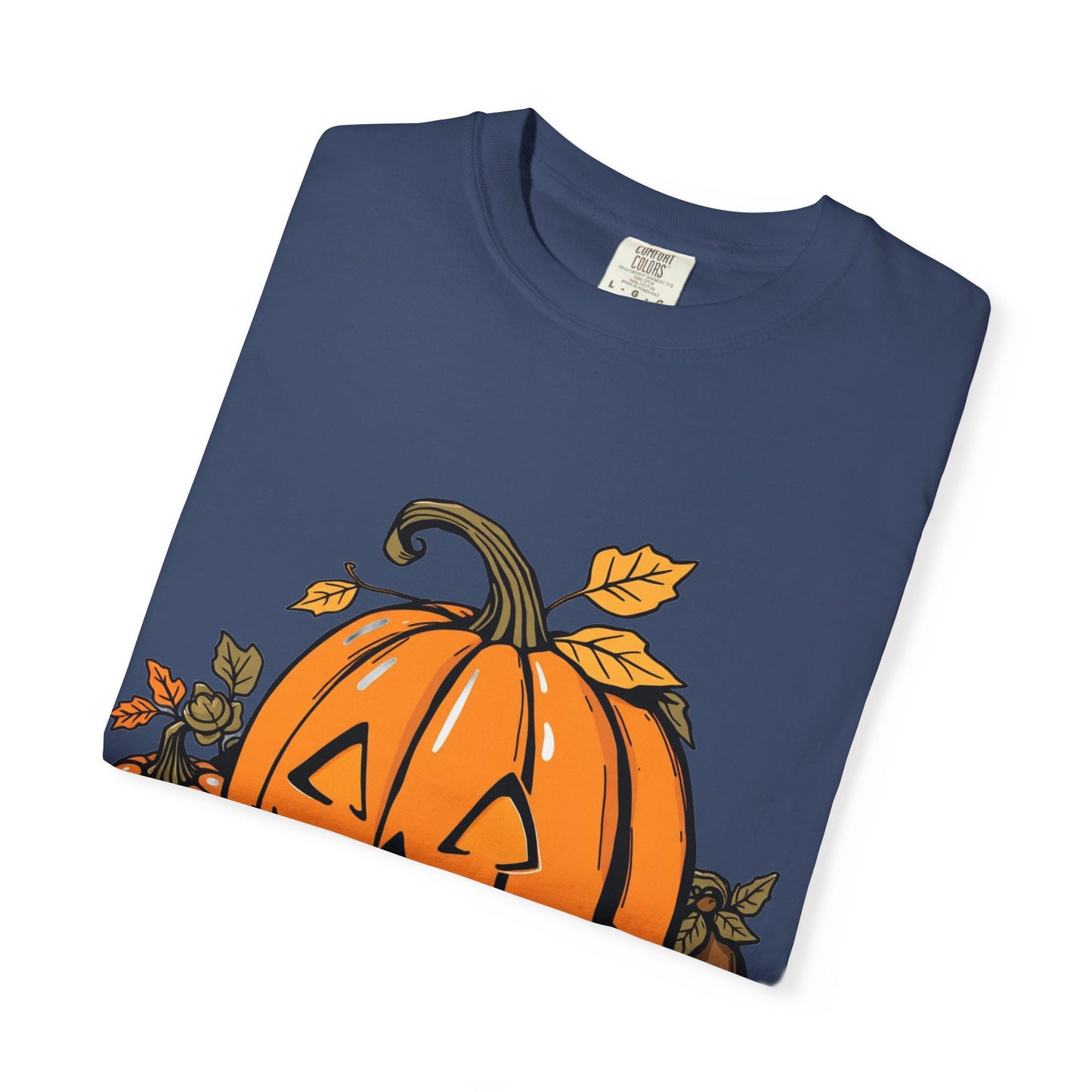 Comfort Colors Pumpkin Shirt | Womens Halloween Fall Graphic Tee