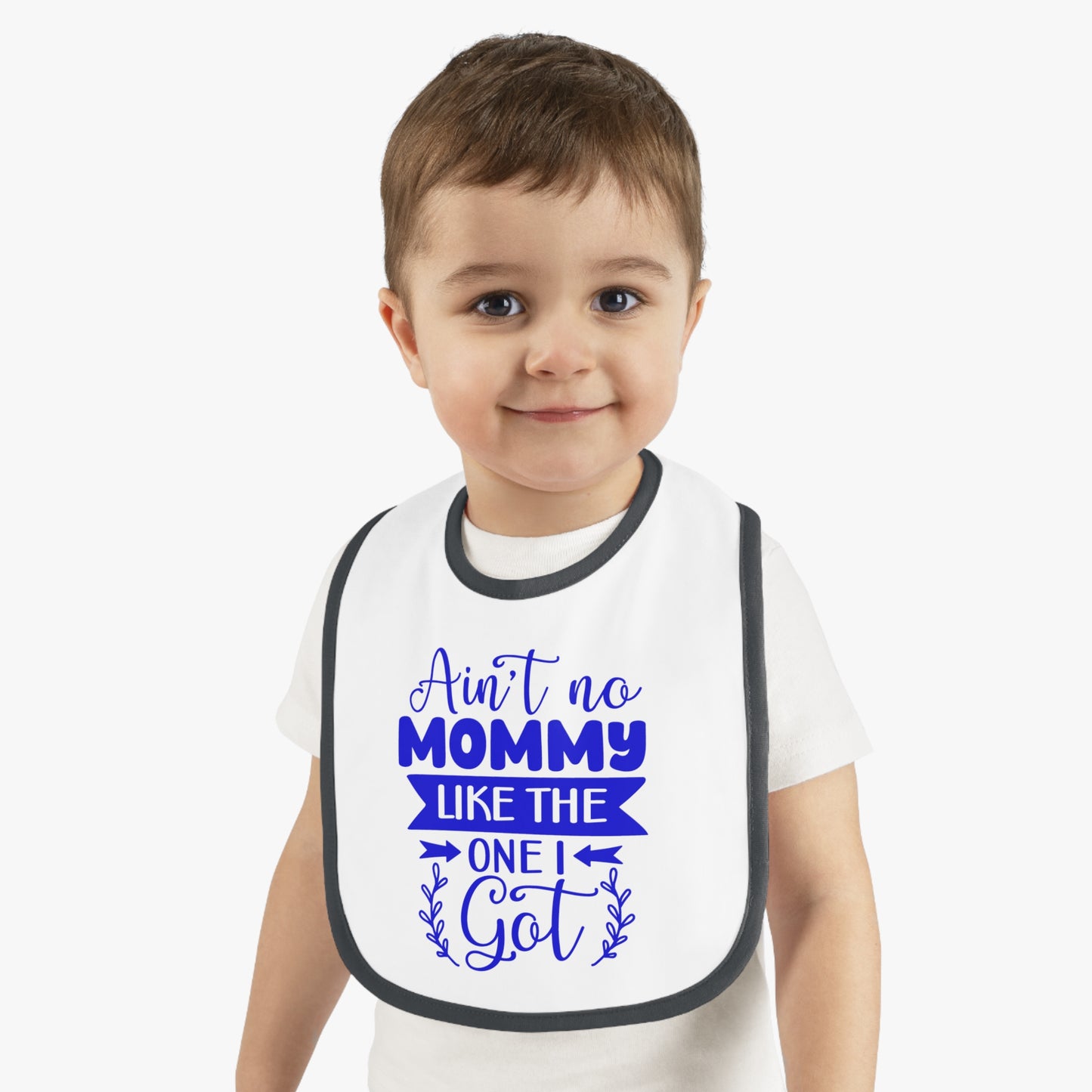 Baby Bibs, Personalized Contrast Trim Bib for Mealtime Fun, Secure Velcro Closure Teething Bibs, Best Baby Gift for New Parents