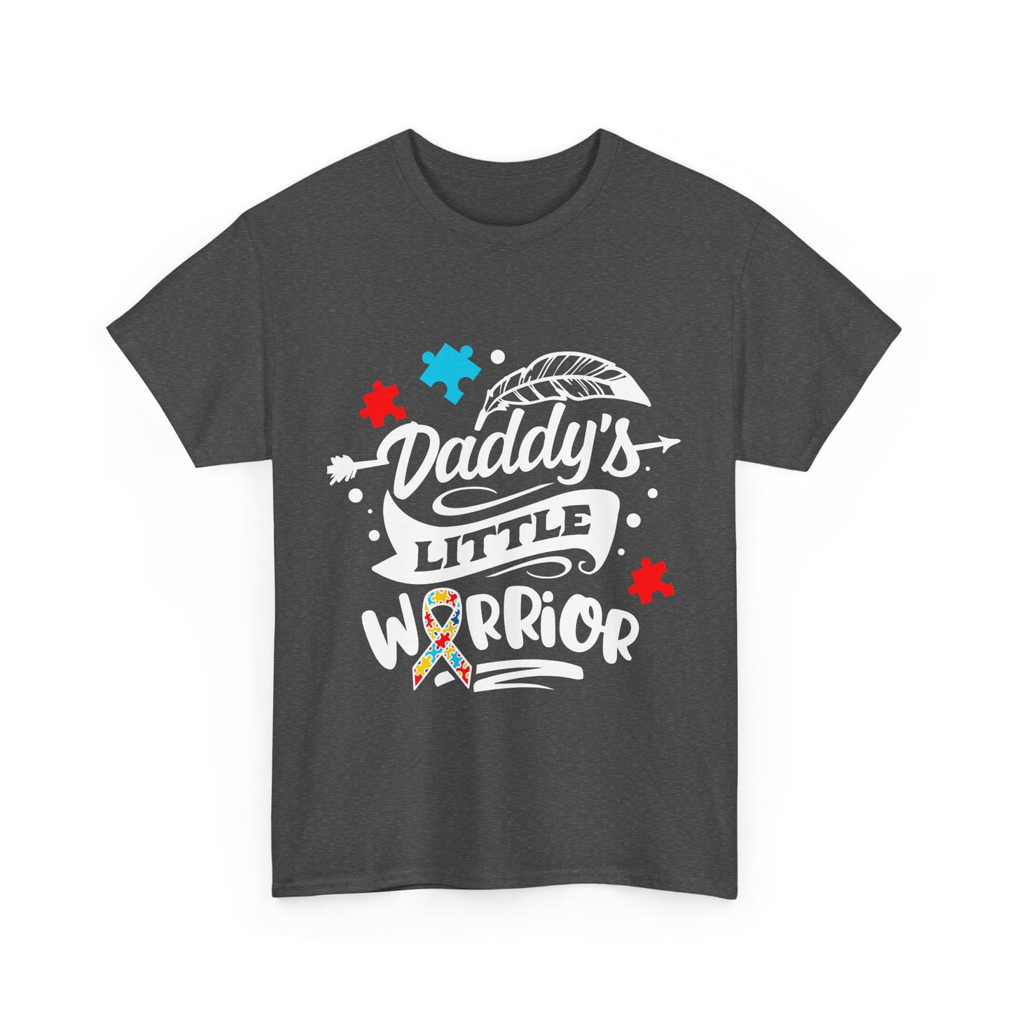 Daddy's Little Warrior Autism Dad T-shirt for Dad for Father's Day