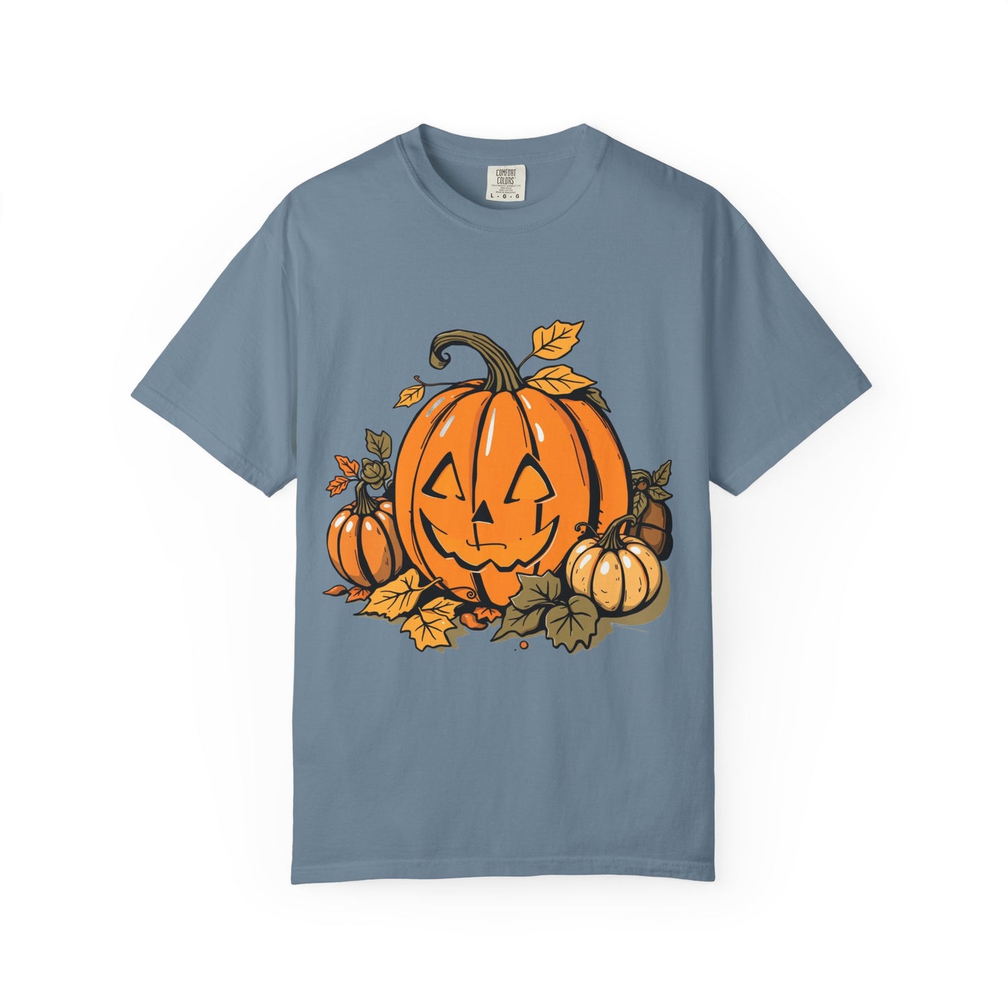 Comfort Colors Pumpkin Shirt | Womens Halloween Fall Graphic Tee