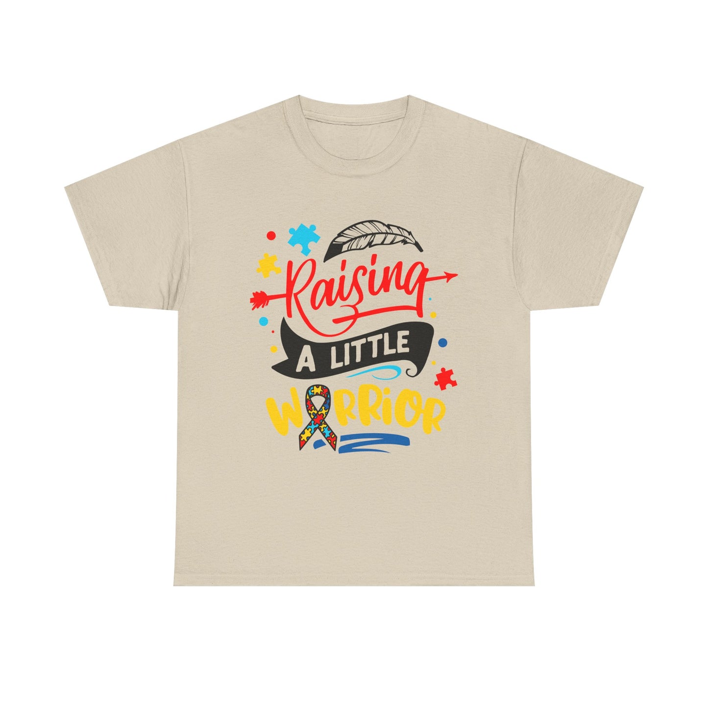 Raising A Little Warrior Autism Dad T-shirt for Dad for Father's Day