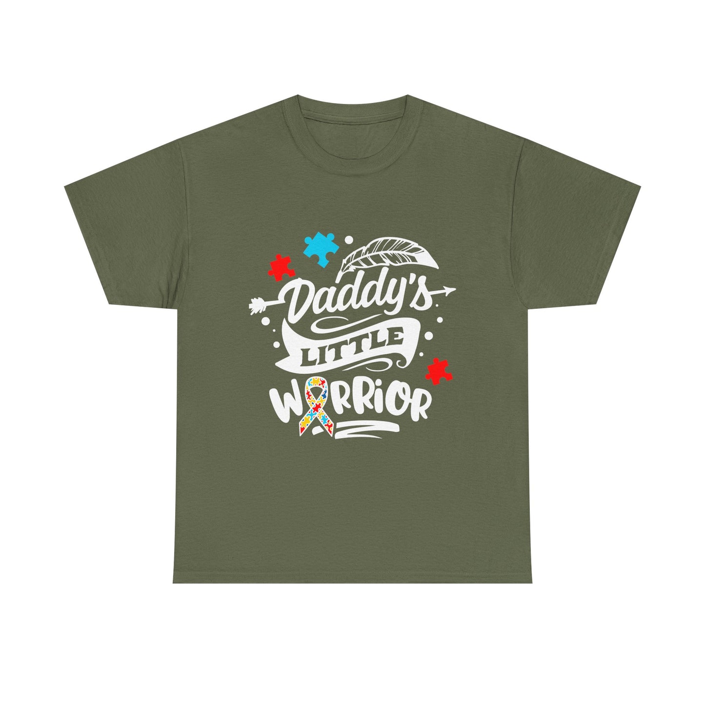 Daddy's Little Warrior Autism Dad T-shirt for Dad for Father's Day