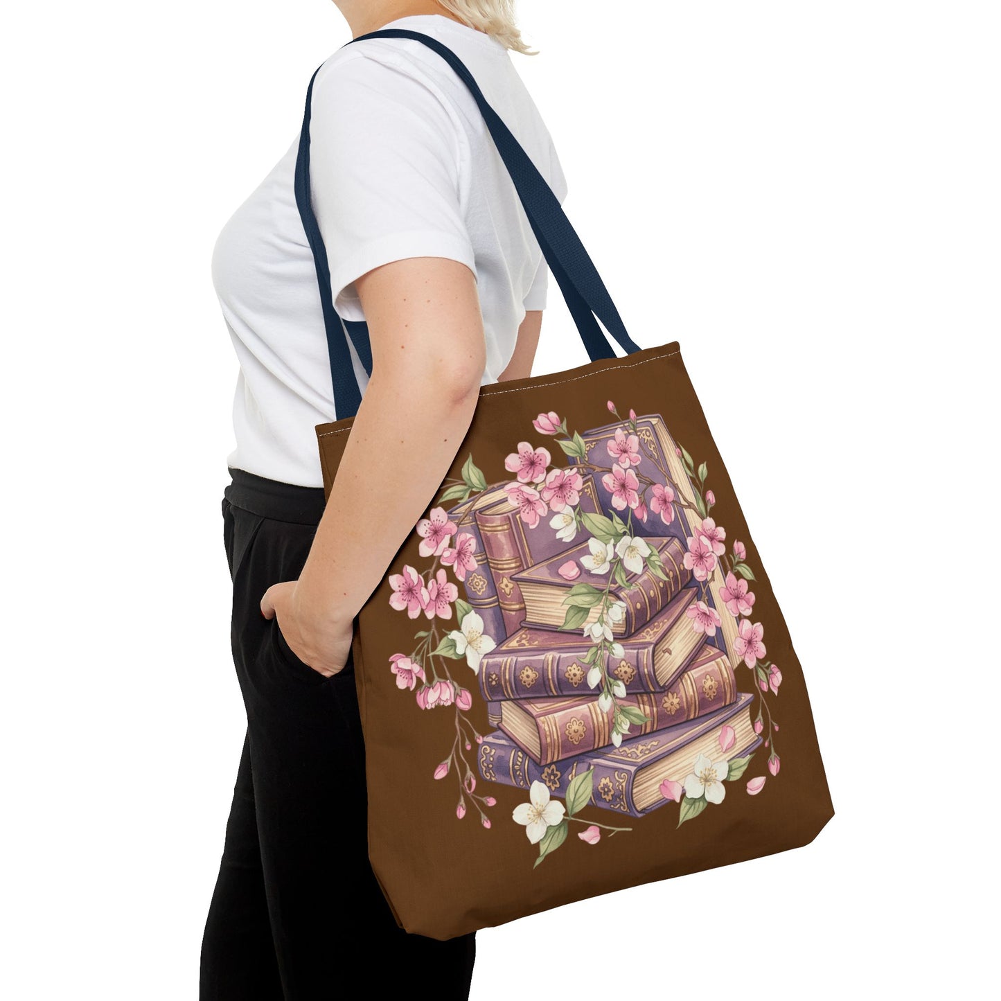 Wildflower Book Tote — Floral Print Library Tote