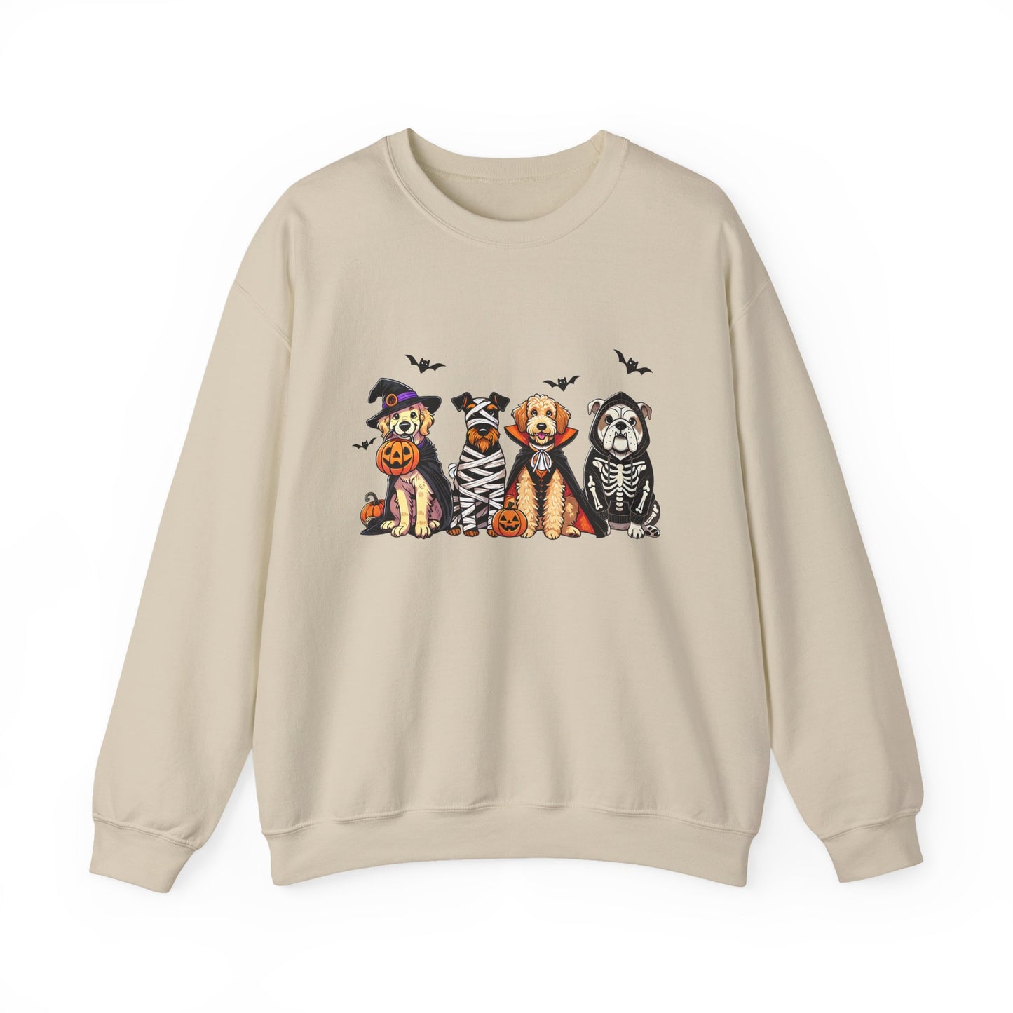 Cute Trick or Treat Dogs Women's Halloween Sweatshirt