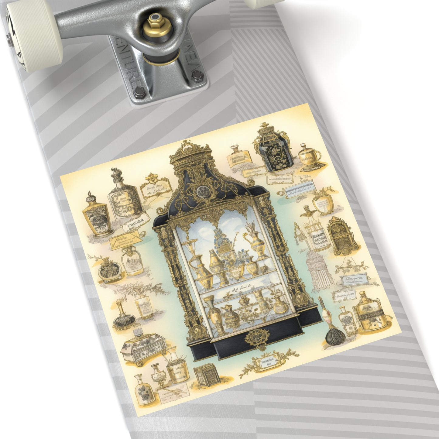 Antique Apothecary Label Square Decal #3