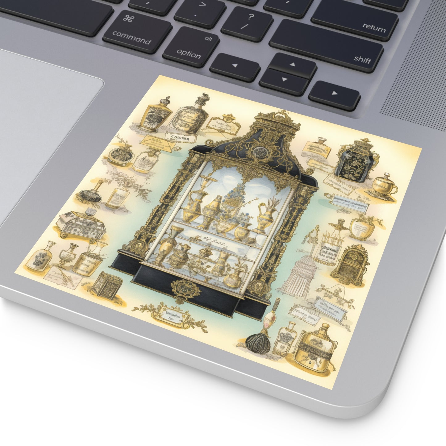 Antique Apothecary Label Square Decal #3