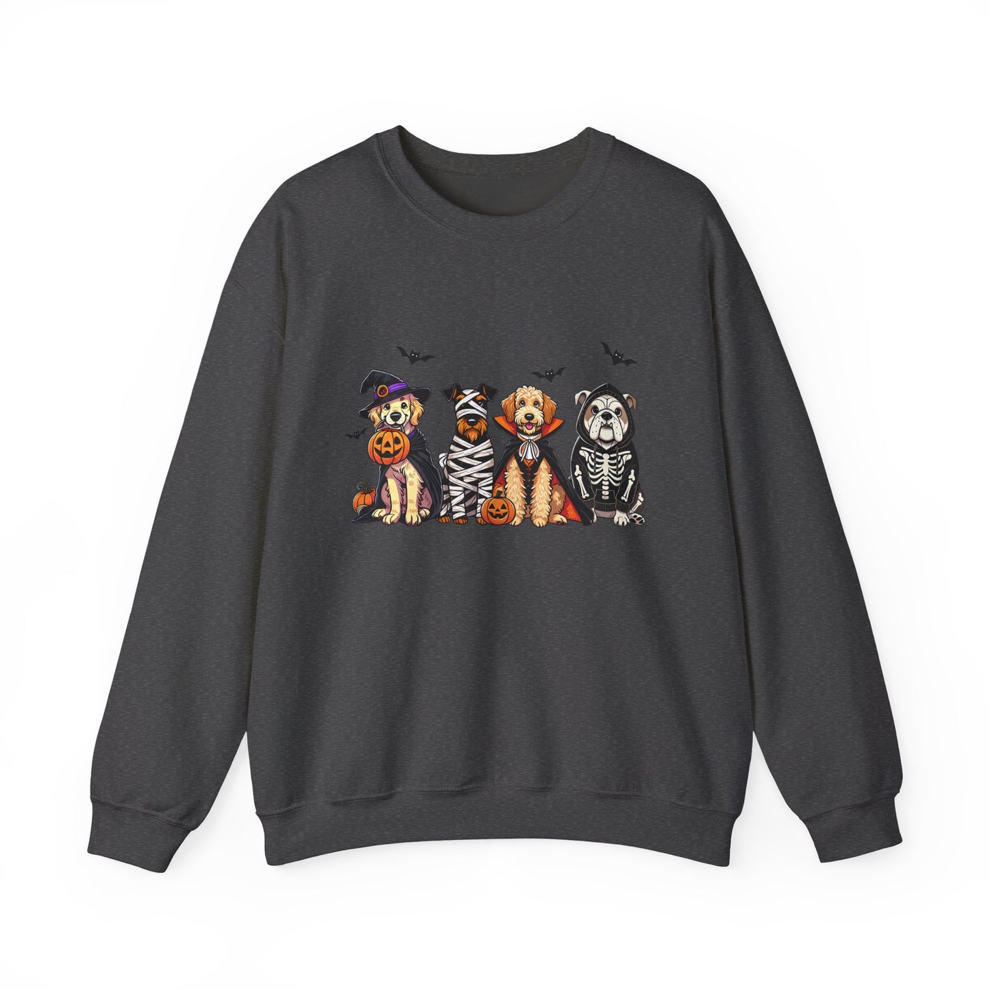 Cute Trick or Treat Dogs Women's Halloween Sweatshirt