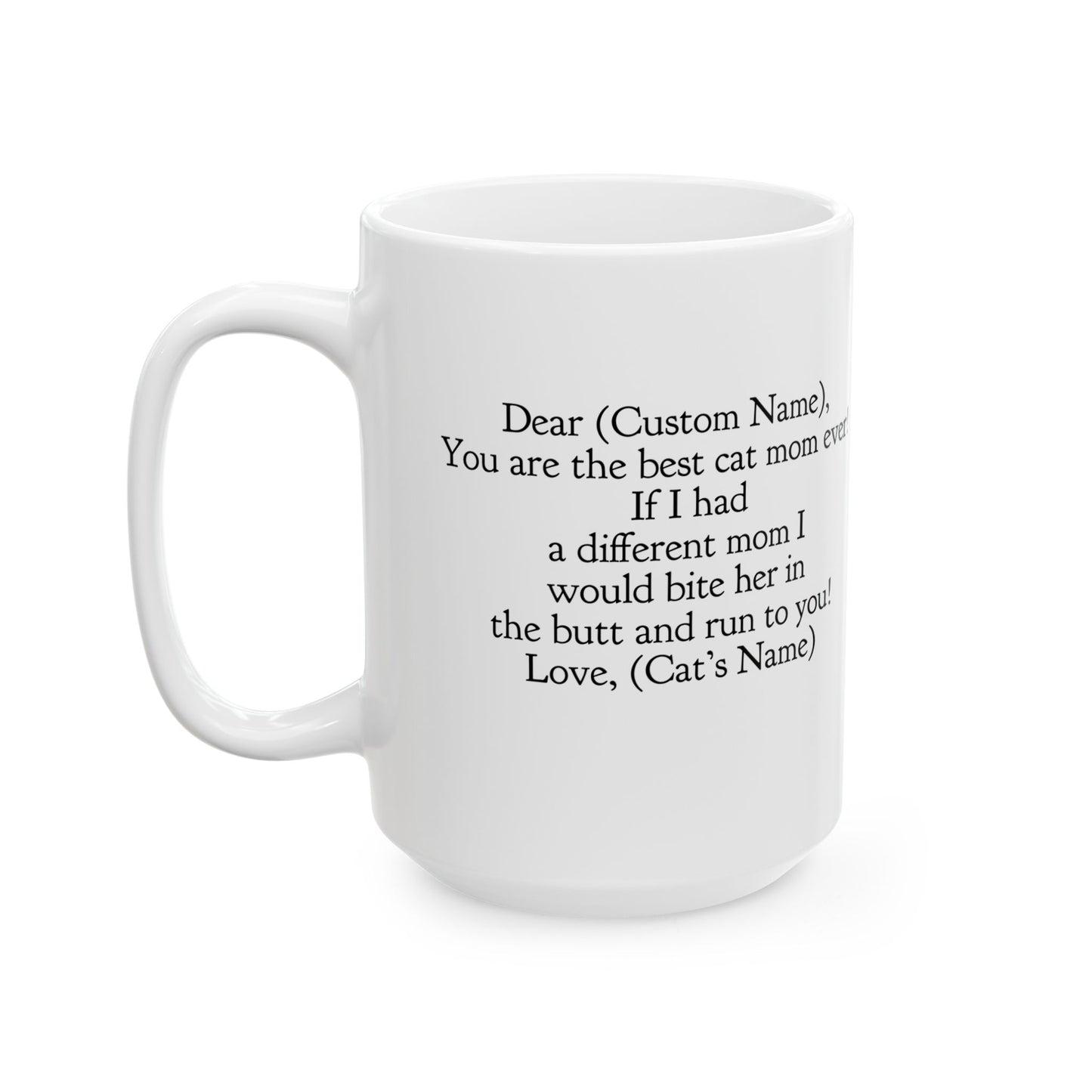 Personalized Ceramic Coffee Mug for Mom - Best Cat Mom Ever Gift