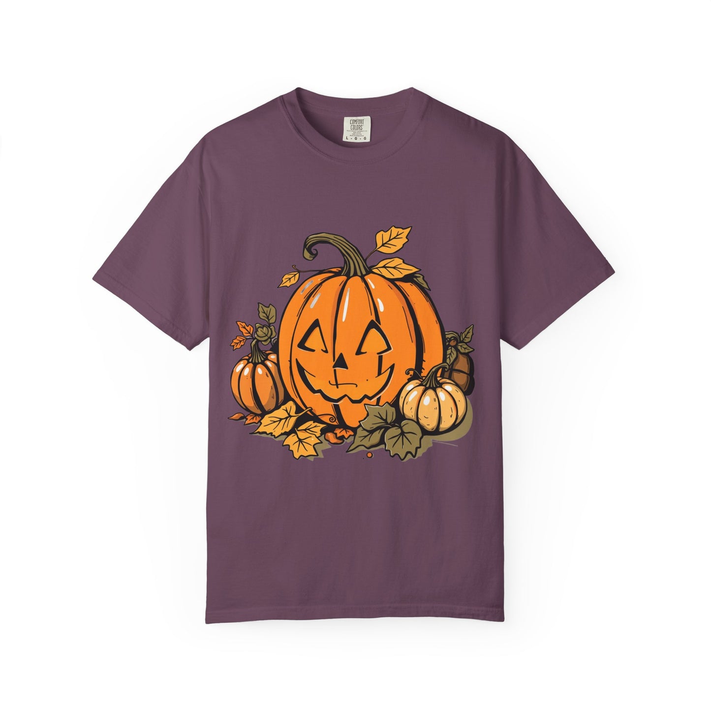 Comfort Colors Pumpkin Shirt | Womens Halloween Fall Graphic Tee