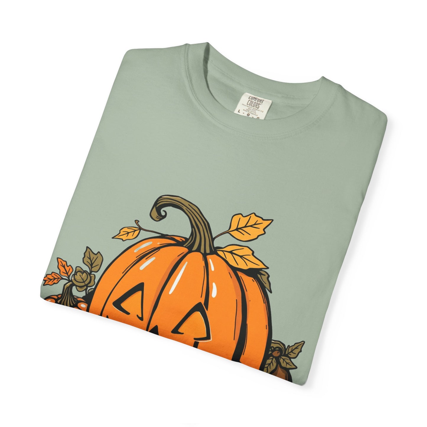 Comfort Colors Pumpkin Shirt | Womens Halloween Fall Graphic Tee