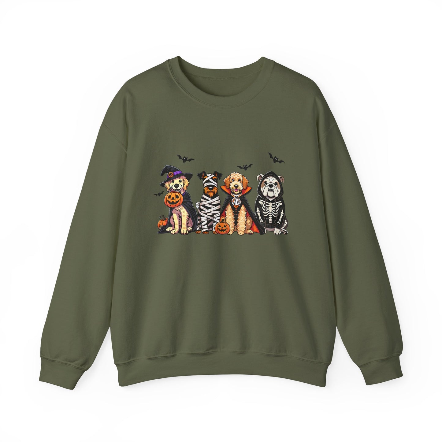 Cute Trick or Treat Dogs Women's Halloween Sweatshirt