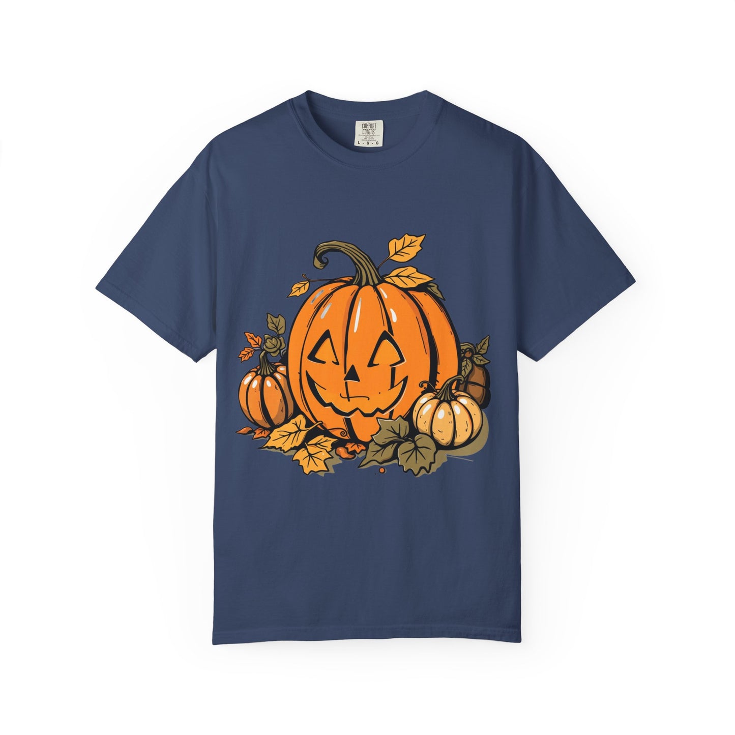 Comfort Colors Pumpkin Shirt | Womens Halloween Fall Graphic Tee