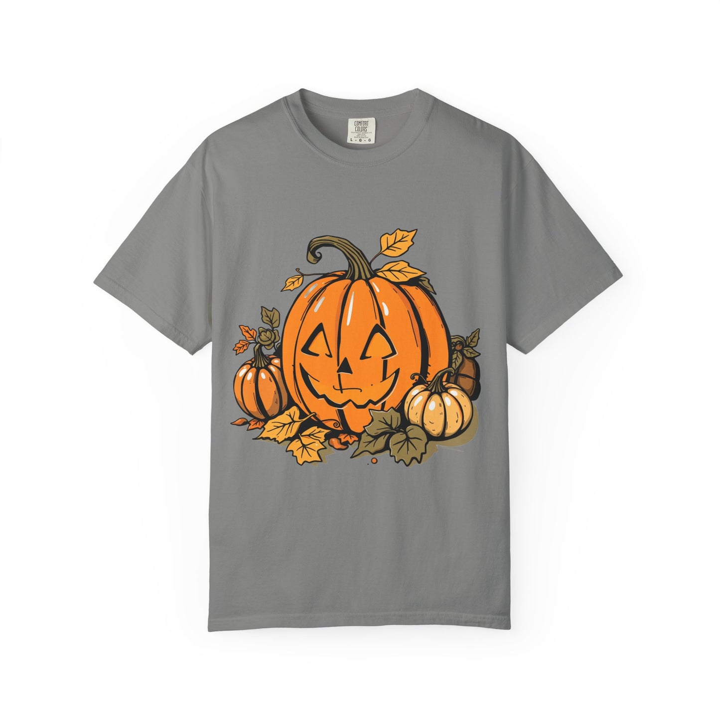 Comfort Colors Pumpkin Shirt | Womens Halloween Fall Graphic Tee