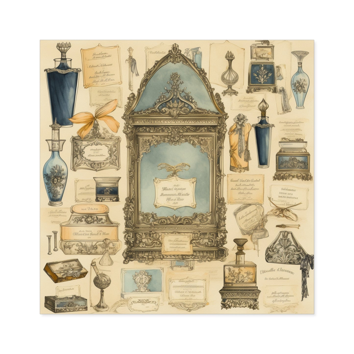 Antique Apothecary Label Square Decal #4