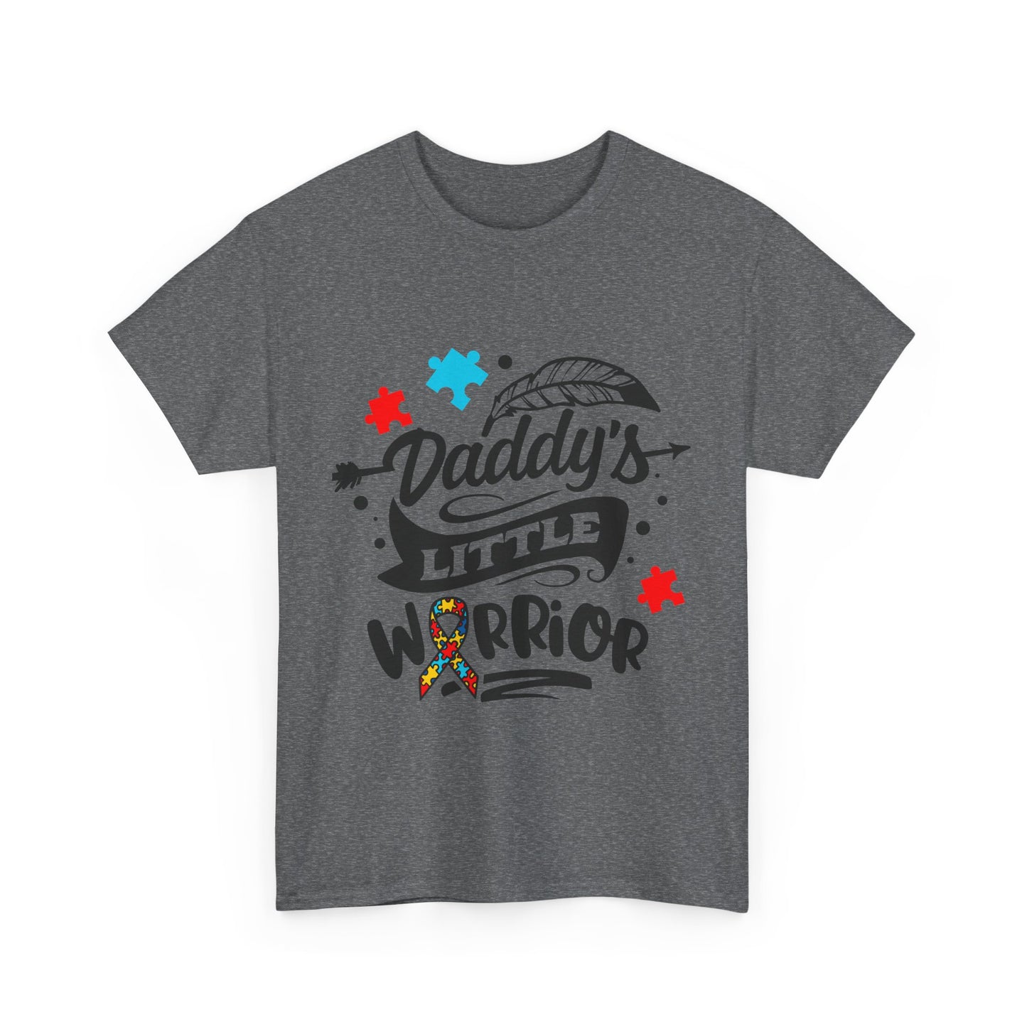 Daddy's Little Warrior Autism Dad T-shirt for Dad for Father's Day