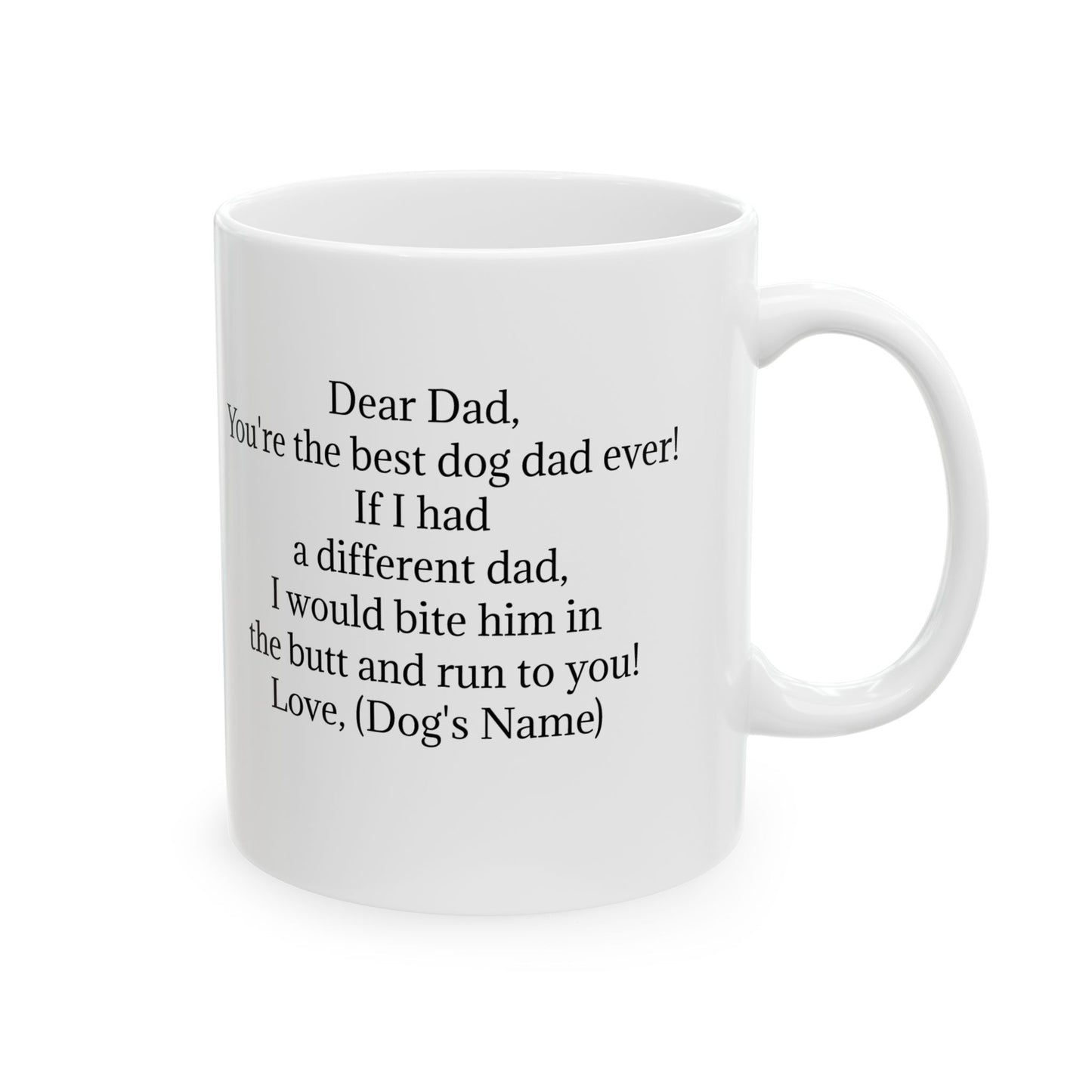 Personalized Ceramic Coffee Mug for Dog Dads - Best Dog Dad Ever Gift