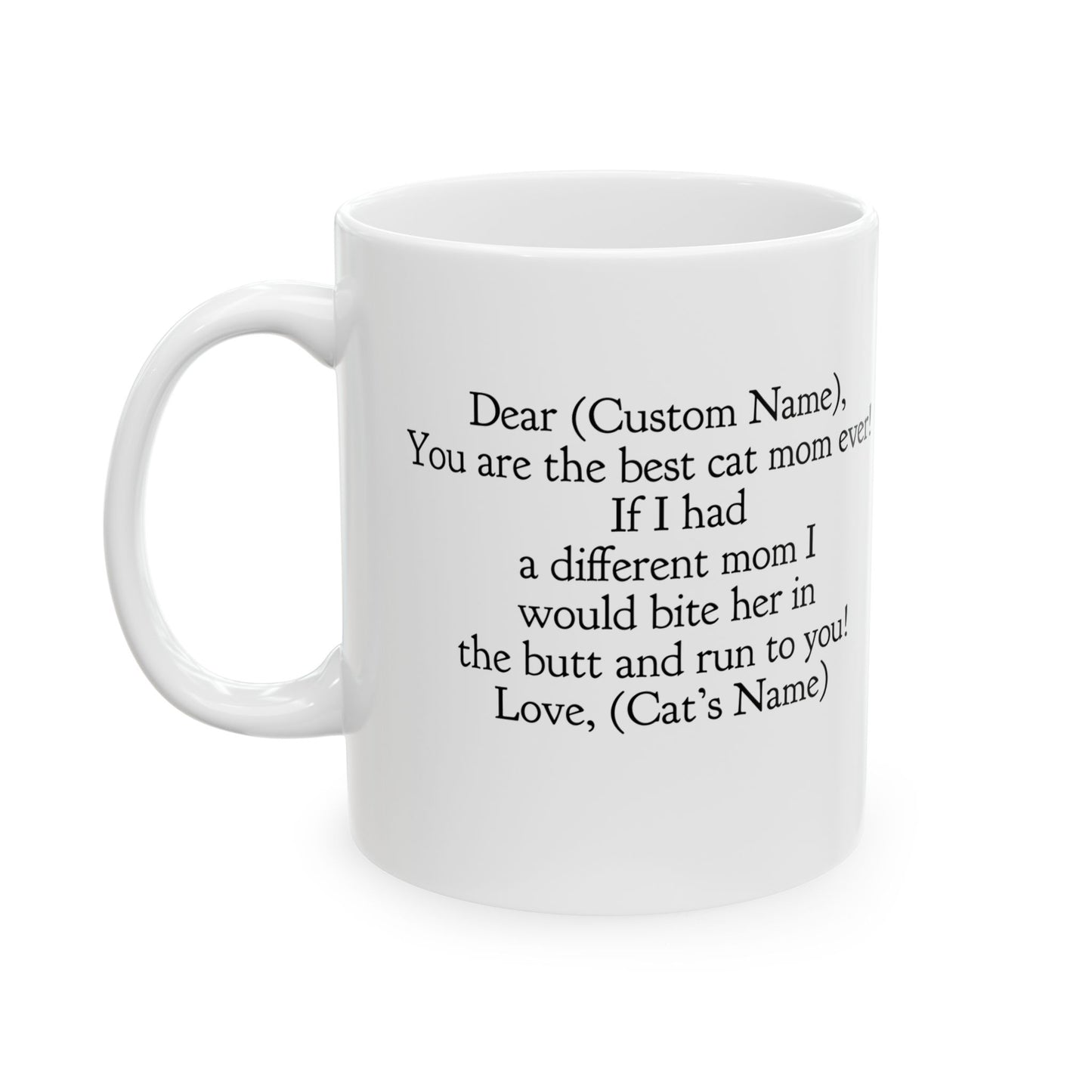 Personalized Ceramic Coffee Mug for Mom - Best Cat Mom Ever Gift