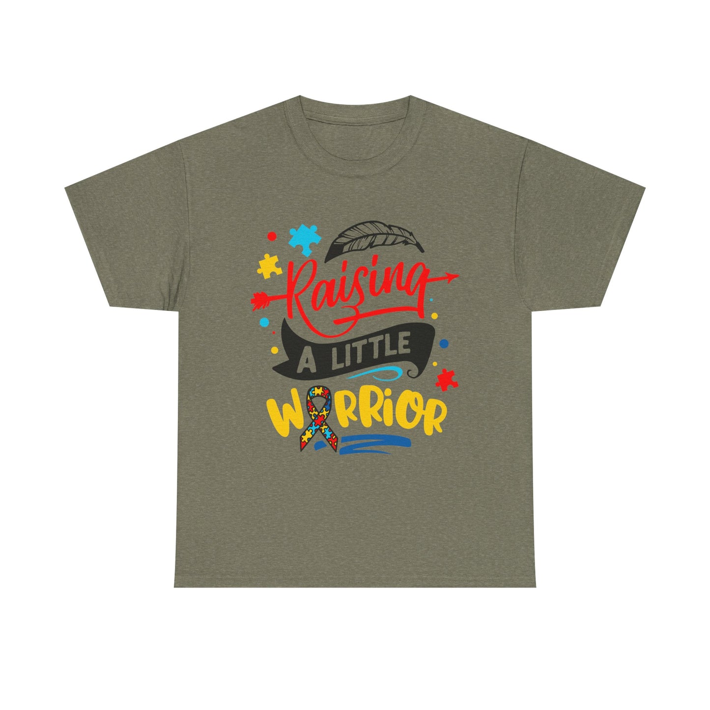 Raising A Little Warrior Autism Dad T-shirt for Dad for Father's Day