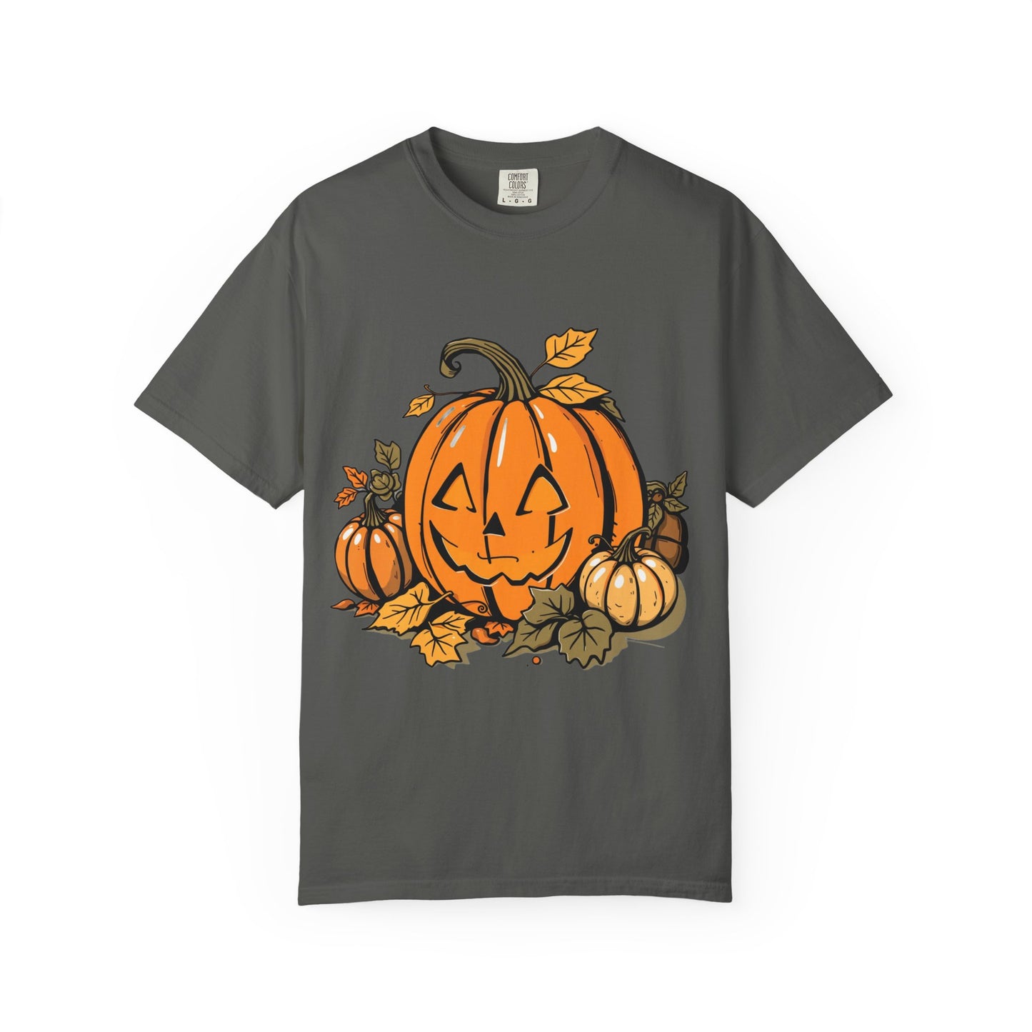 Comfort Colors Pumpkin Shirt | Womens Halloween Fall Graphic Tee