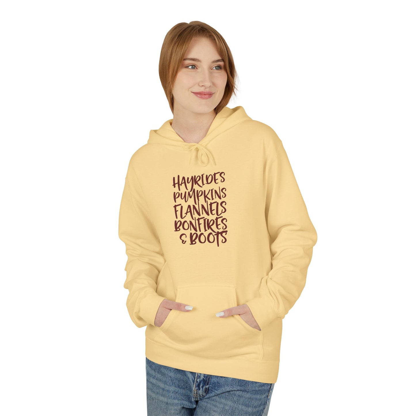 Hayrides, Pumpkins, Flannels Autumn Hoodie