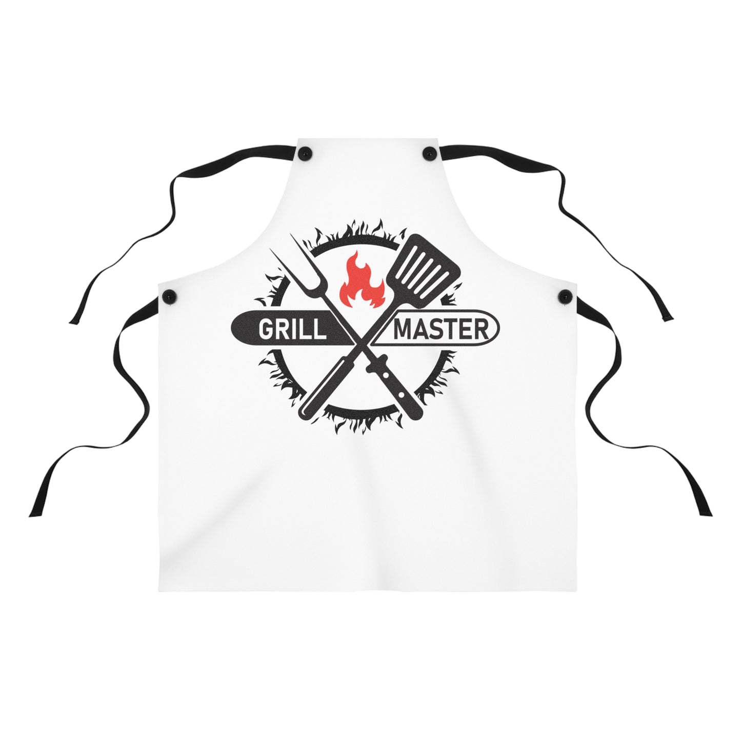 White Grill Master Apron - Perfect for BBQ Lovers and Chefs, Ideal Gift for Father's Day and Summer Cookouts