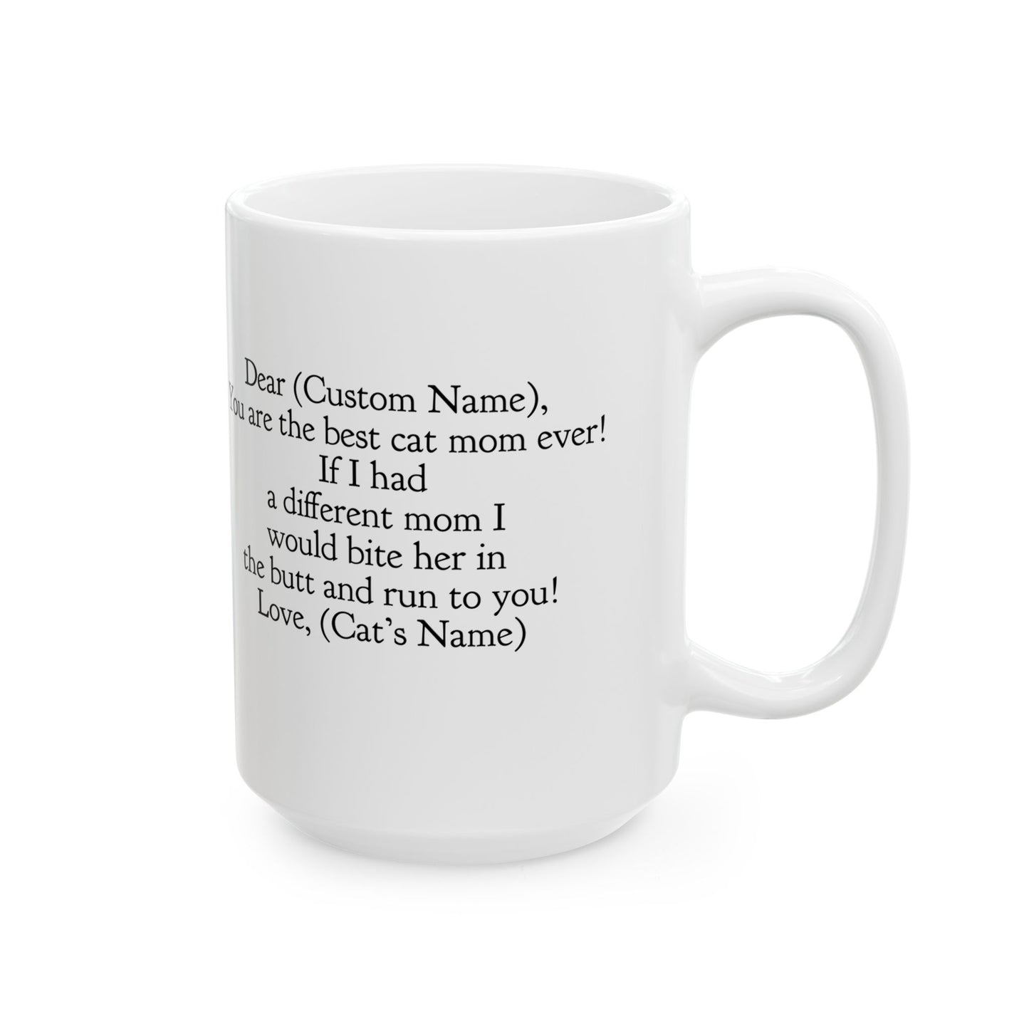Personalized Ceramic Coffee Mug for Mom - Best Cat Mom Ever Gift