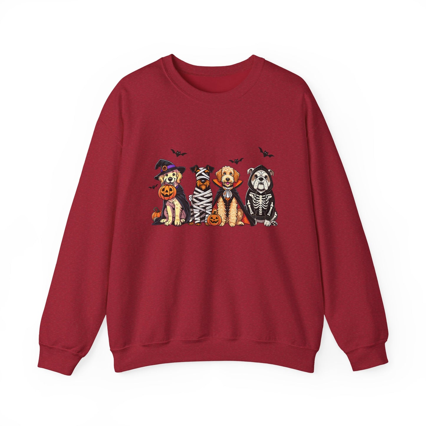 Cute Trick or Treat Dogs Women's Halloween Sweatshirt