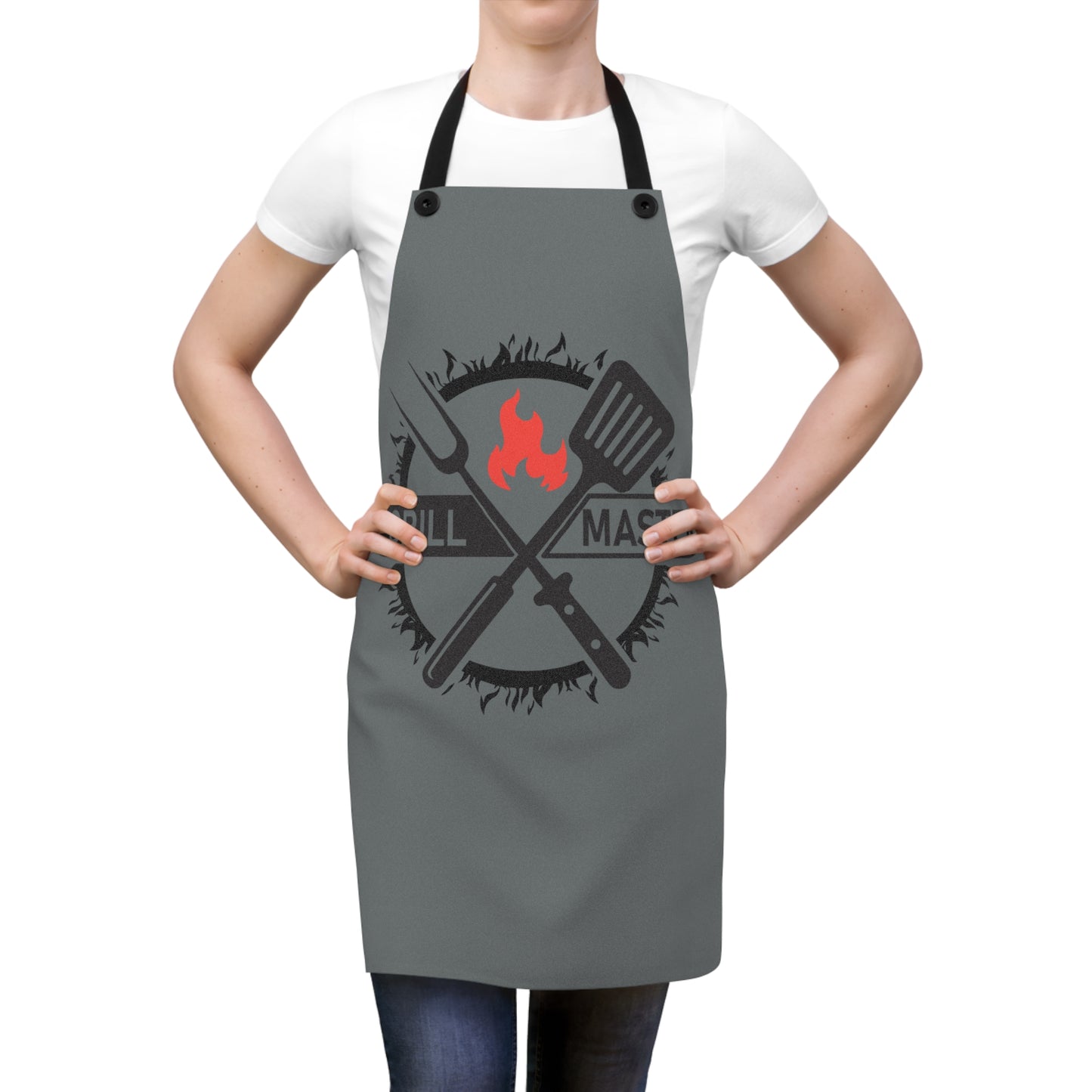 Dark Gray Grill Master Apron - Perfect for BBQ Lovers and Chefs, Ideal Gift for Father's Day and Summer Cookouts