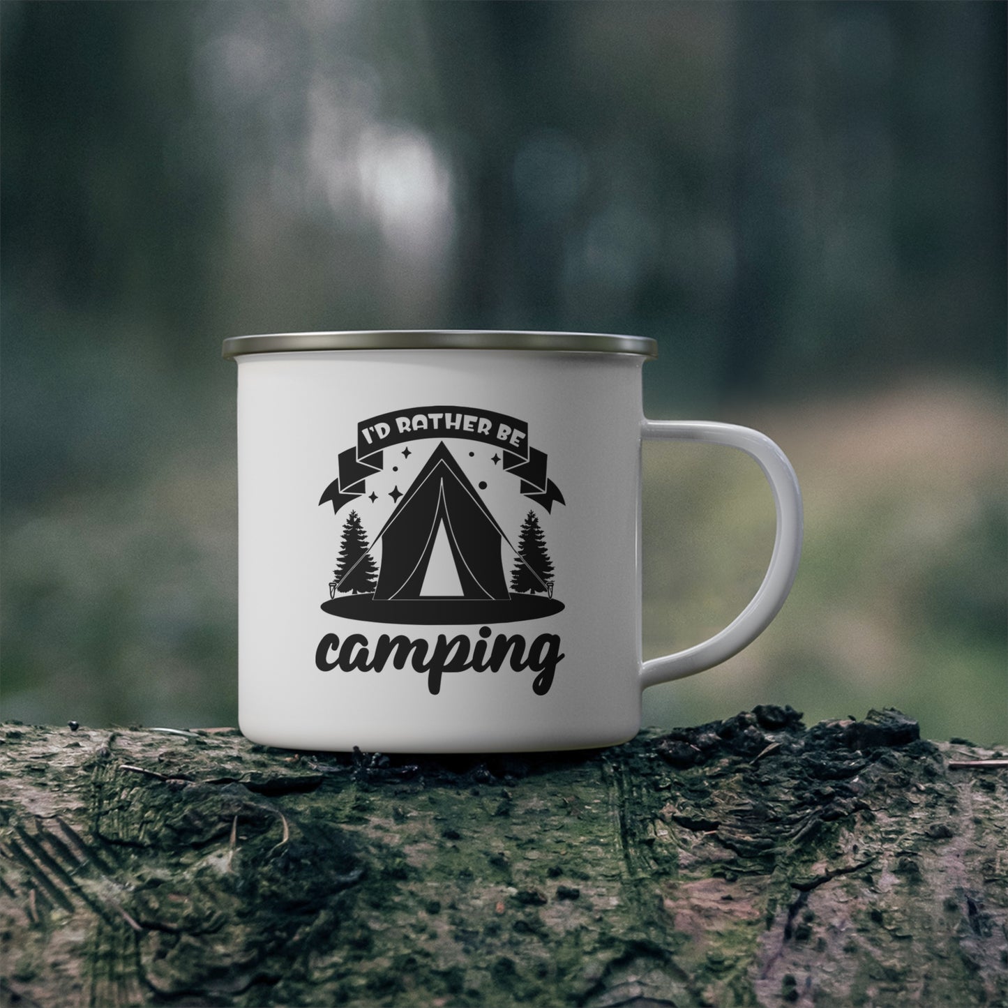 I'd Rather Be Camping Enamel Camping Mug