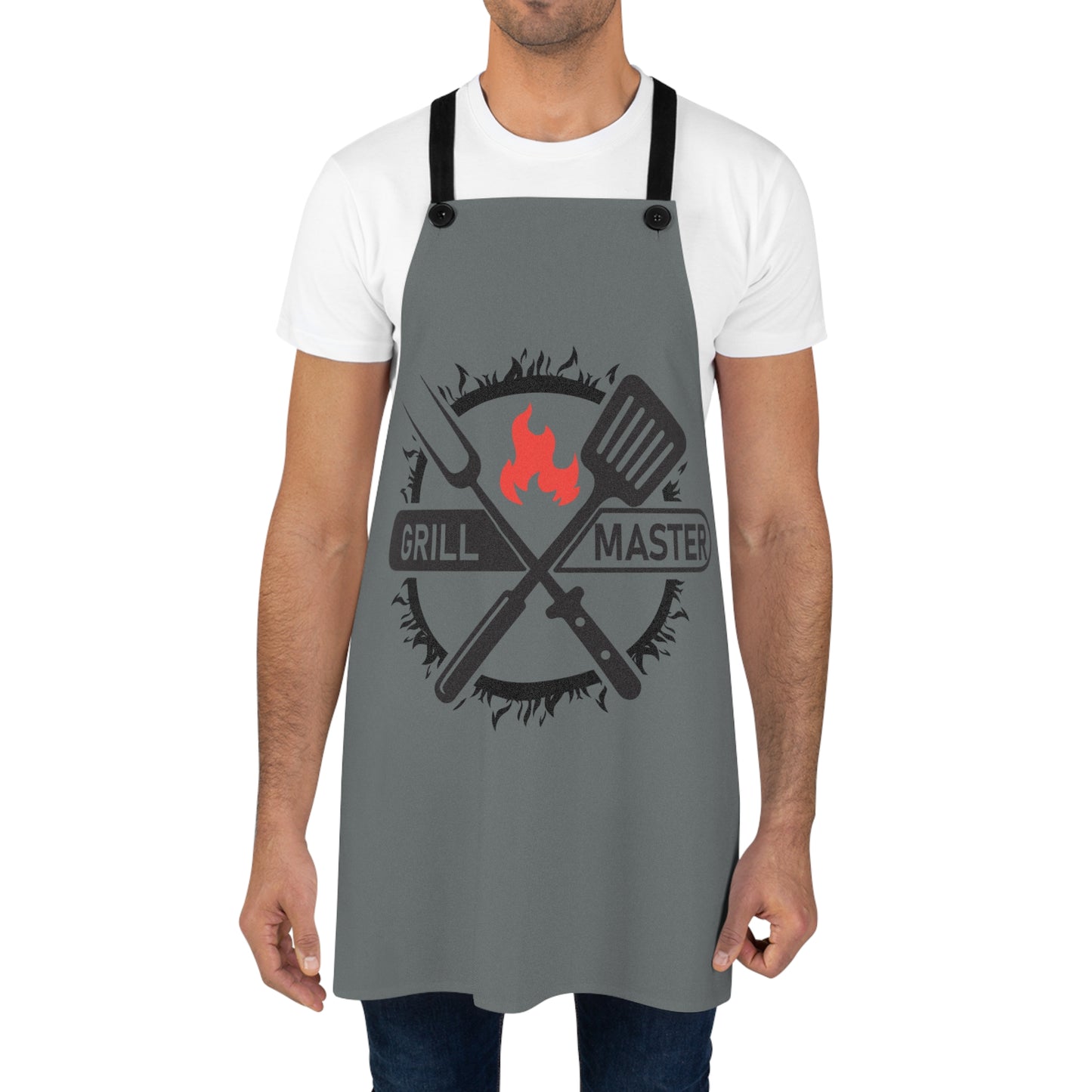 Dark Gray Grill Master Apron - Perfect for BBQ Lovers and Chefs, Ideal Gift for Father's Day and Summer Cookouts