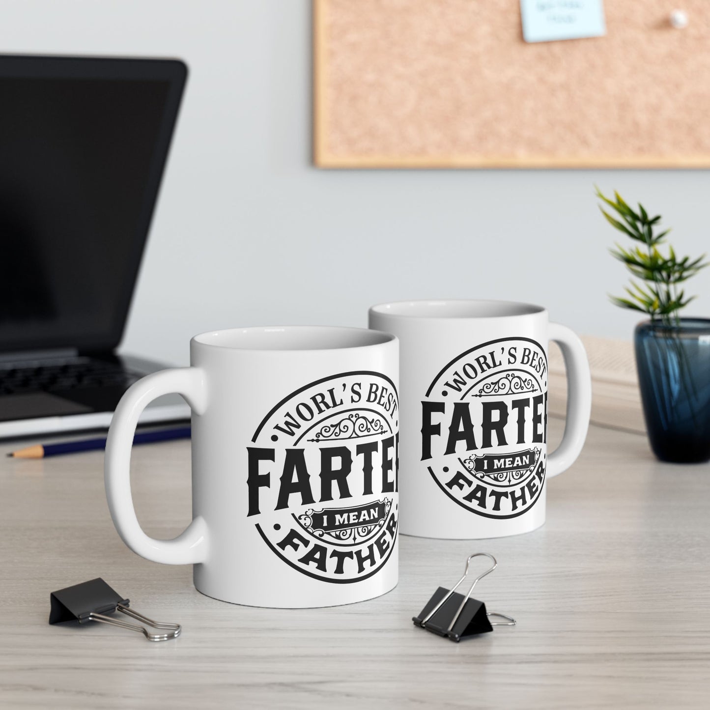 World's Best Farther, I Mean Father Ceramic Mug 11 oz, 15 oz mug