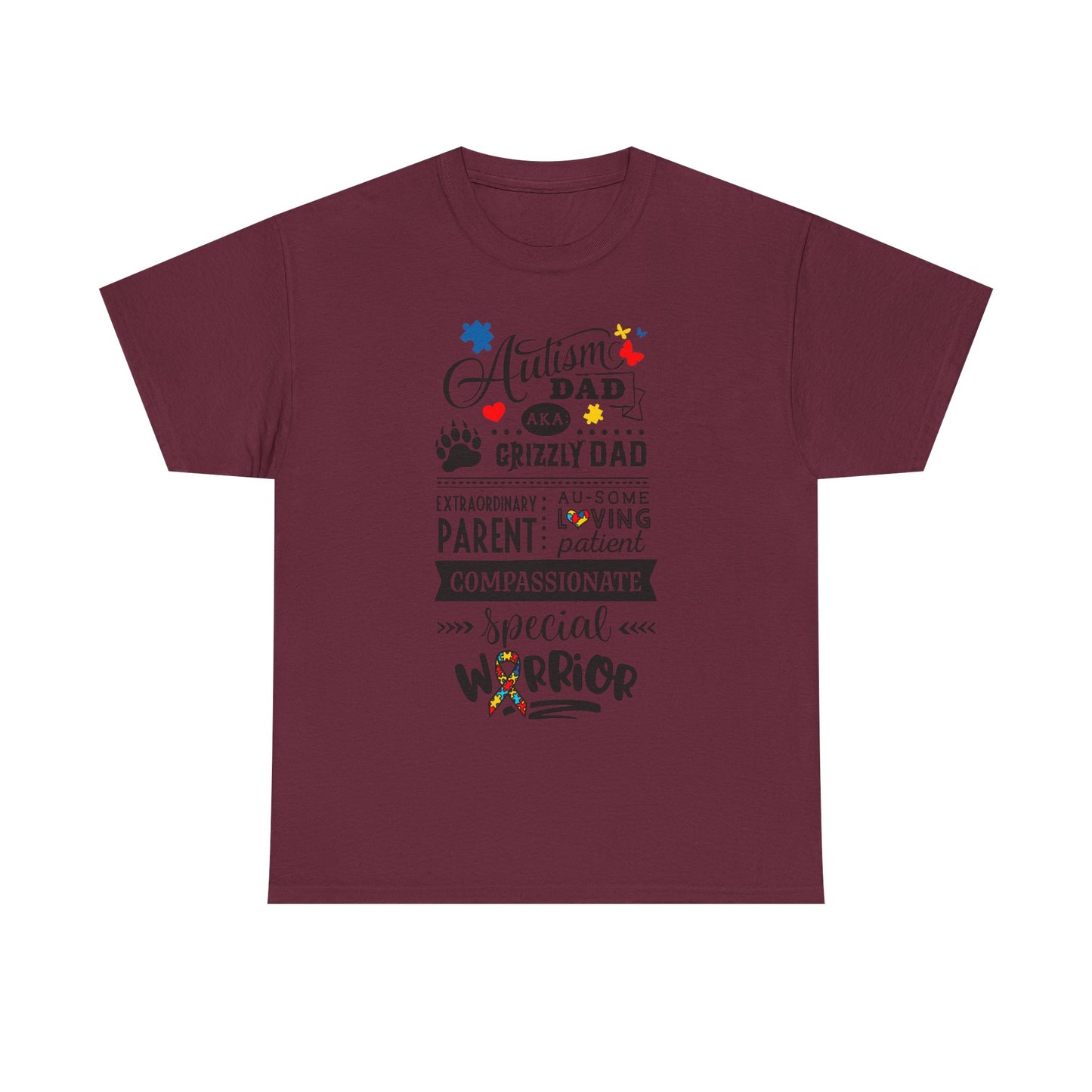 Autism Dad AKA Grizzly Dad T-shirt for Dad for Father's Day